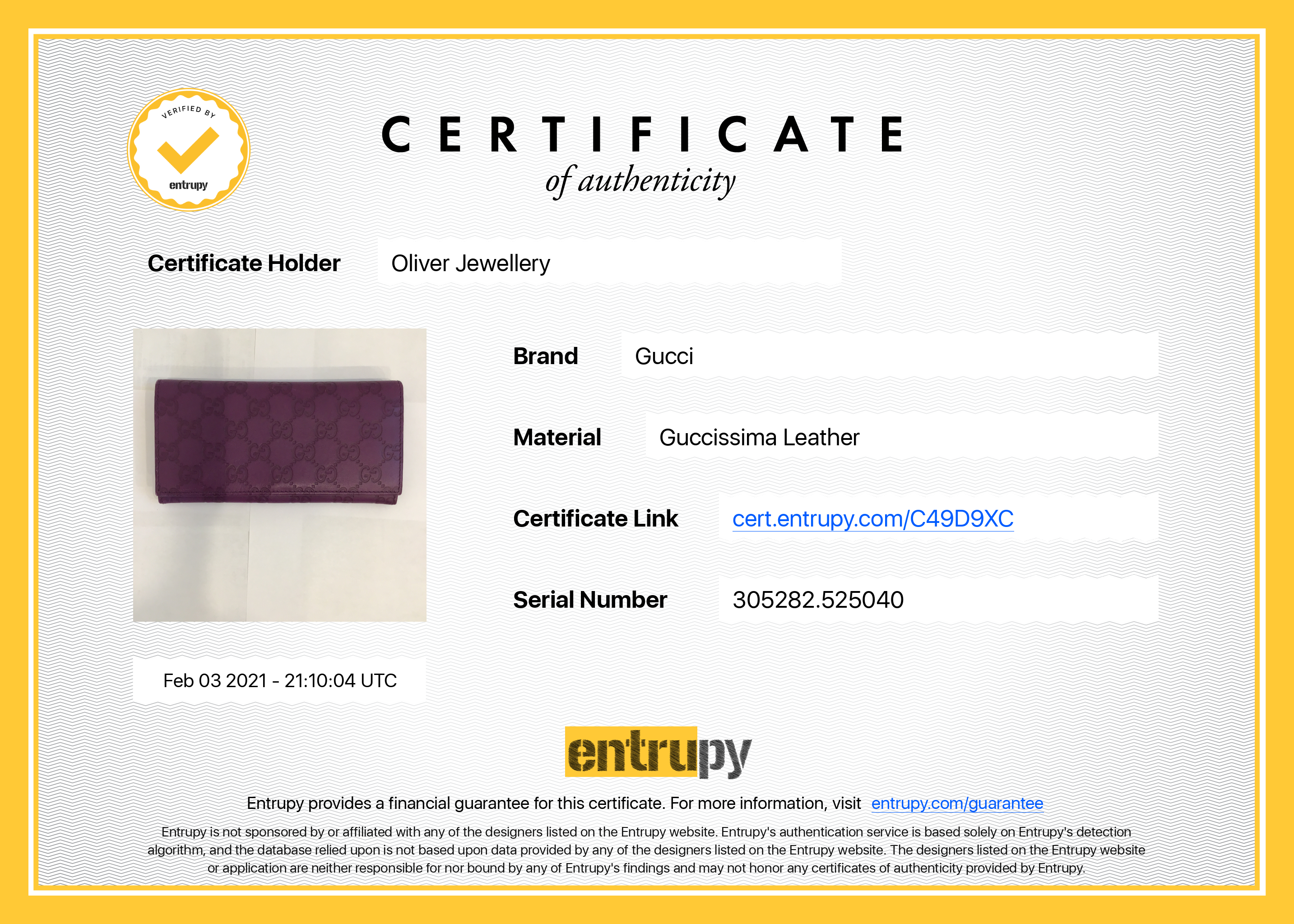 Gucci Guccissima Leather Continental Wallet