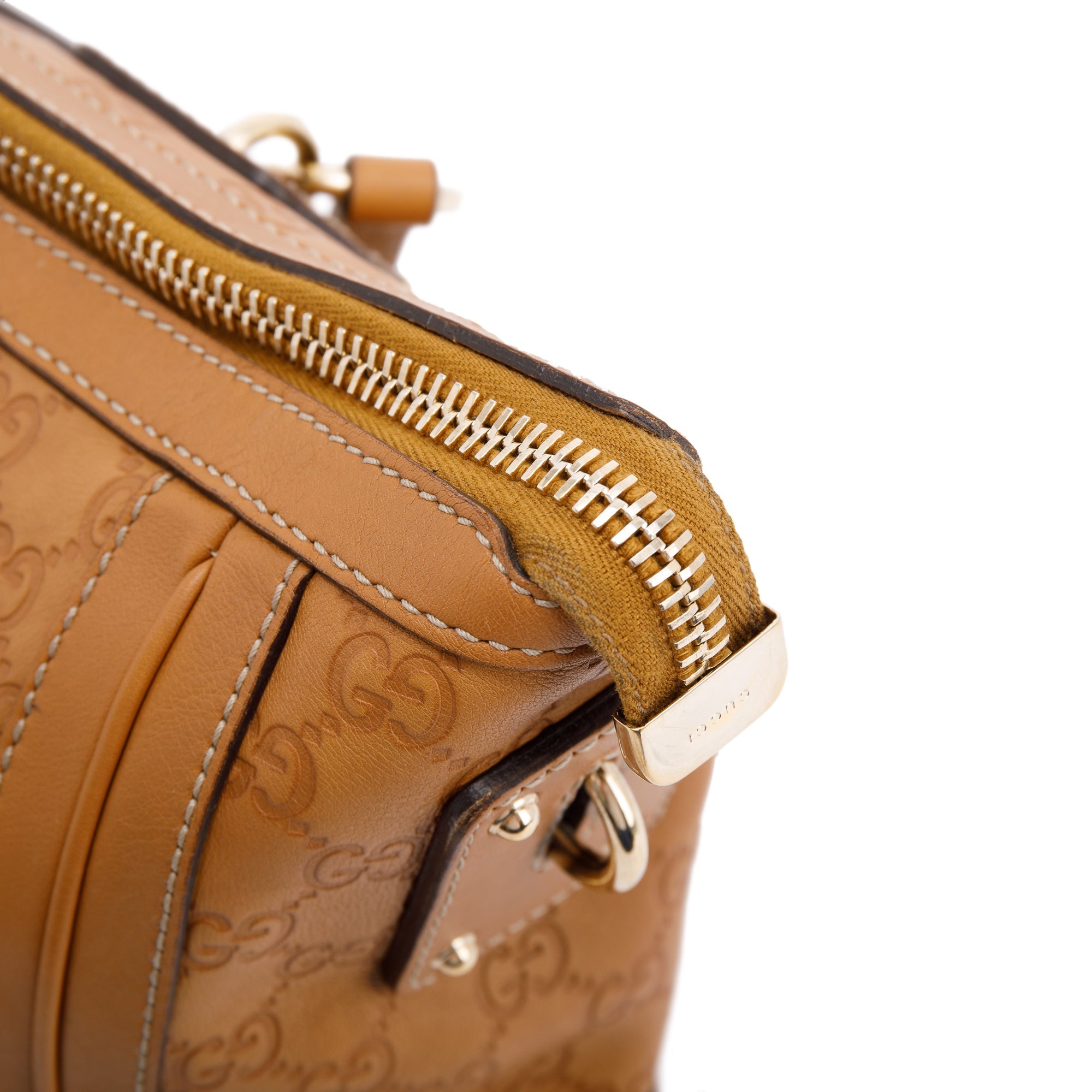 Gucci Guccissima Medium Charm Top Handle Bag w/ Strap