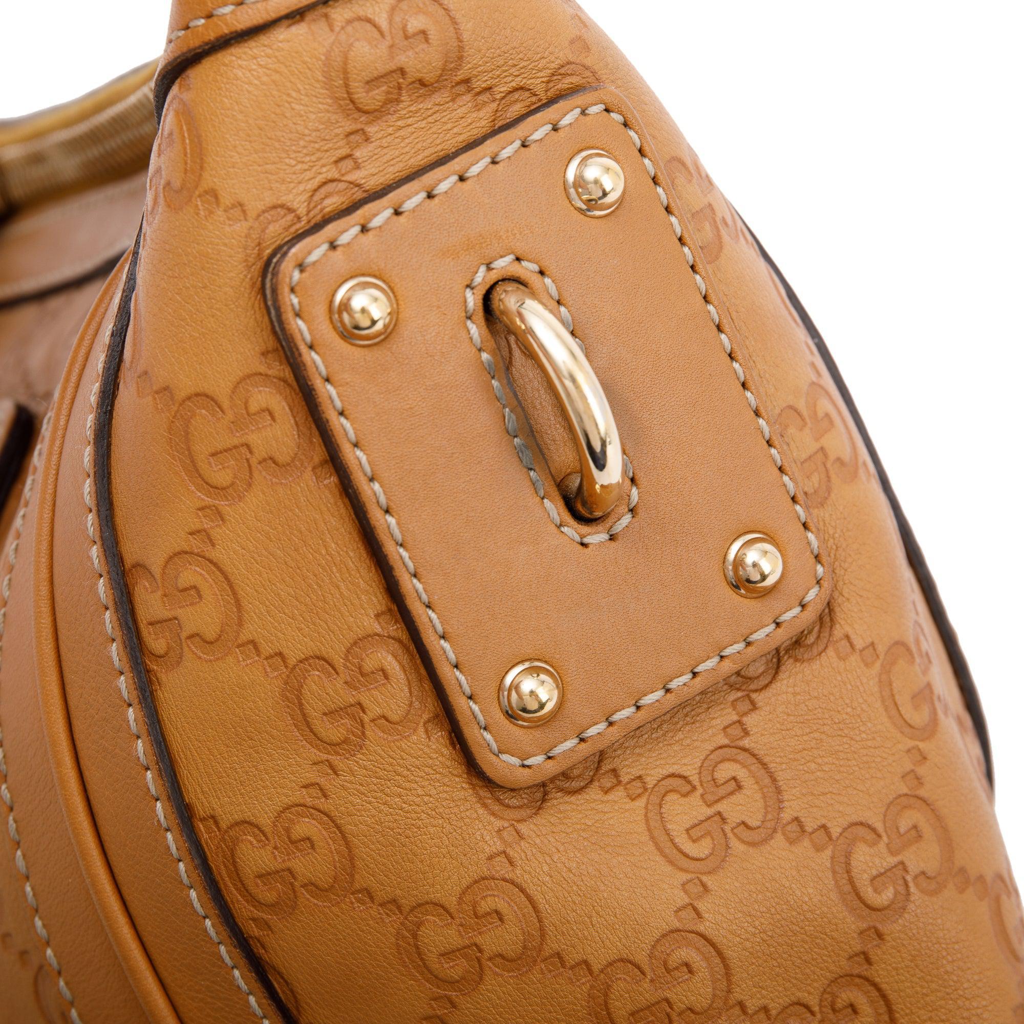 Gucci Guccissima Medium Charm Top Handle Bag w/ Strap