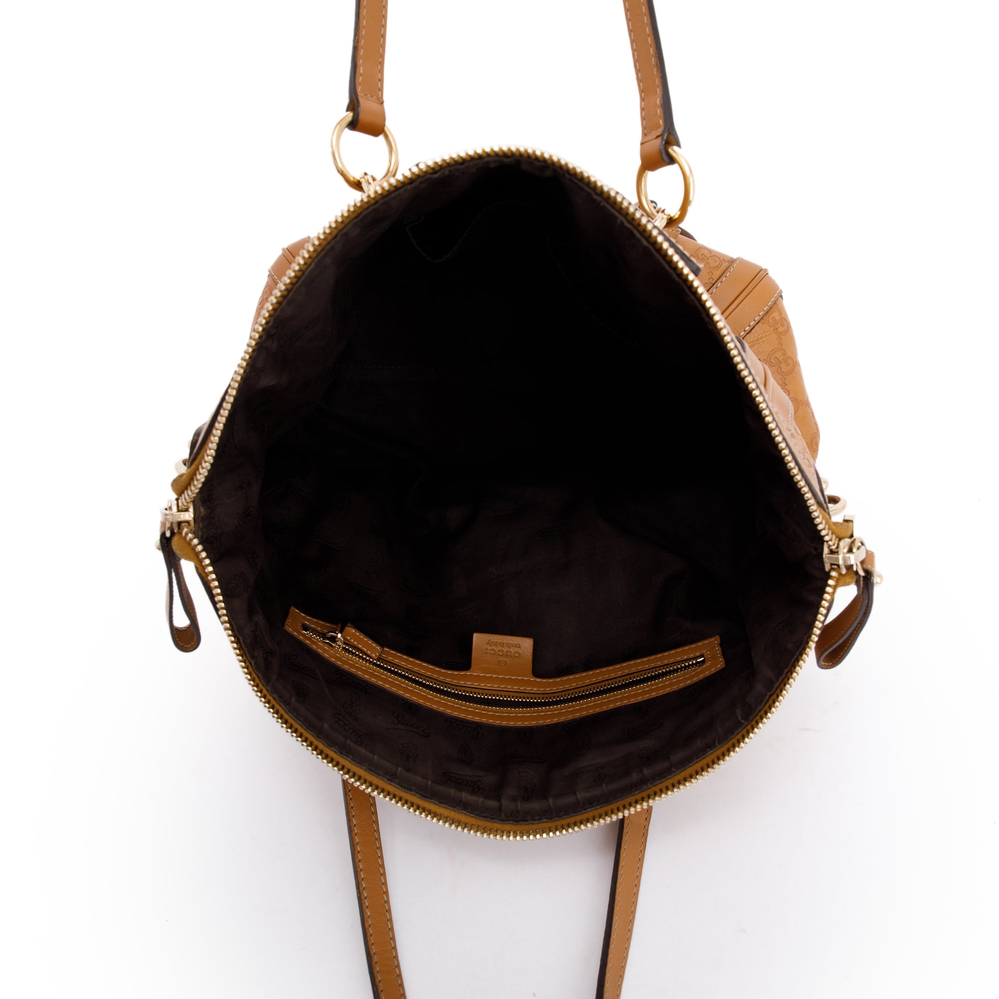 Gucci Guccissima Medium Charm Top Handle Bag w/ Strap