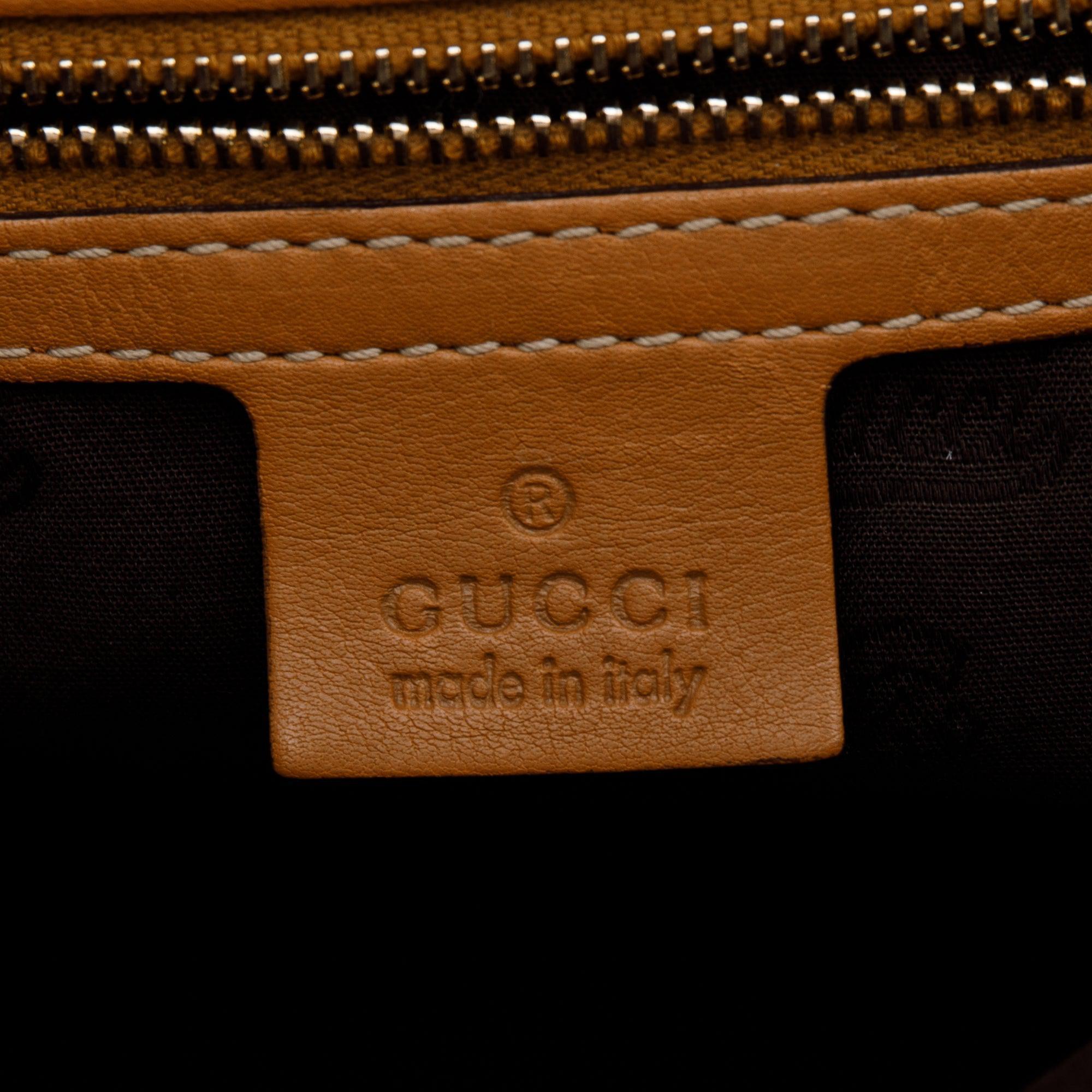 Gucci Guccissima Medium Charm Top Handle Bag w/ Strap