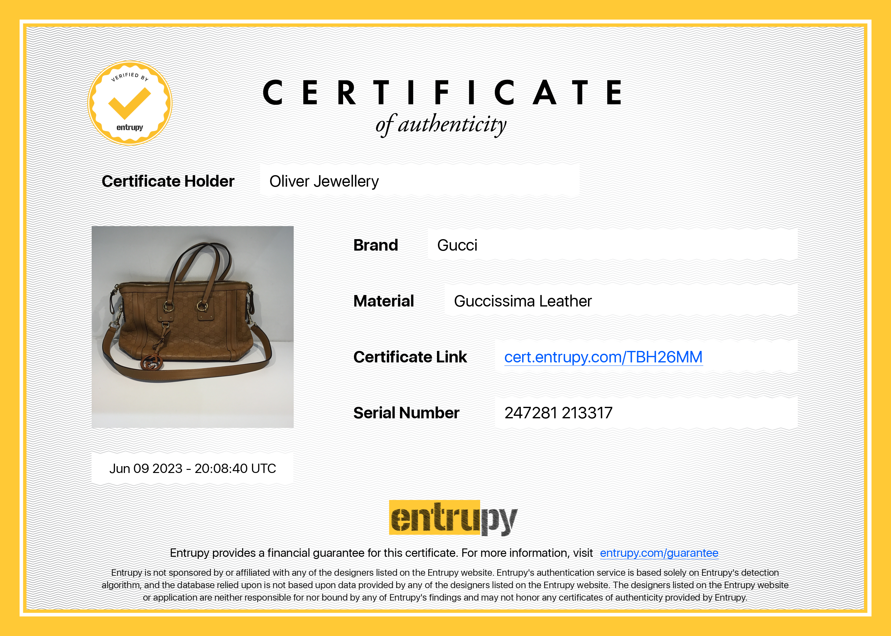 Gucci Guccissima Medium Charm Top Handle Bag w/ Strap