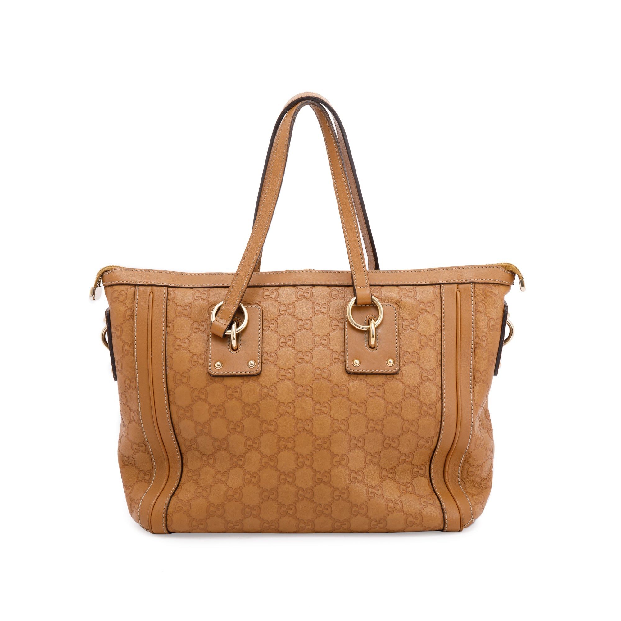 Gucci Guccissima Medium Charm Top Handle Bag w/ Strap