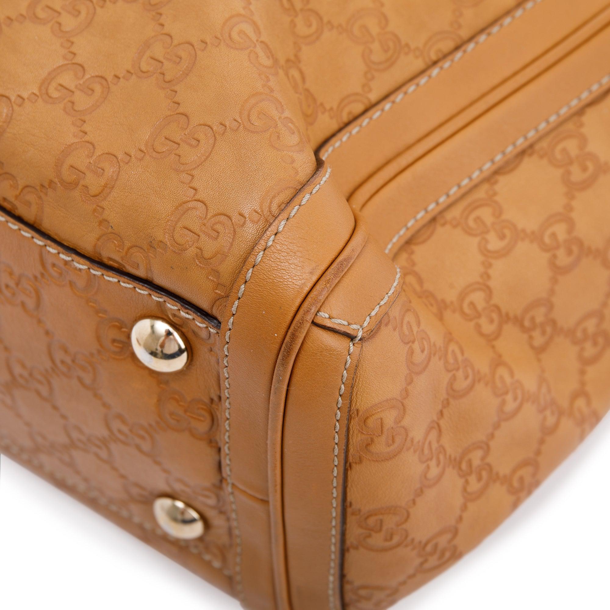 Gucci Guccissima Medium Charm Top Handle Bag w/ Strap