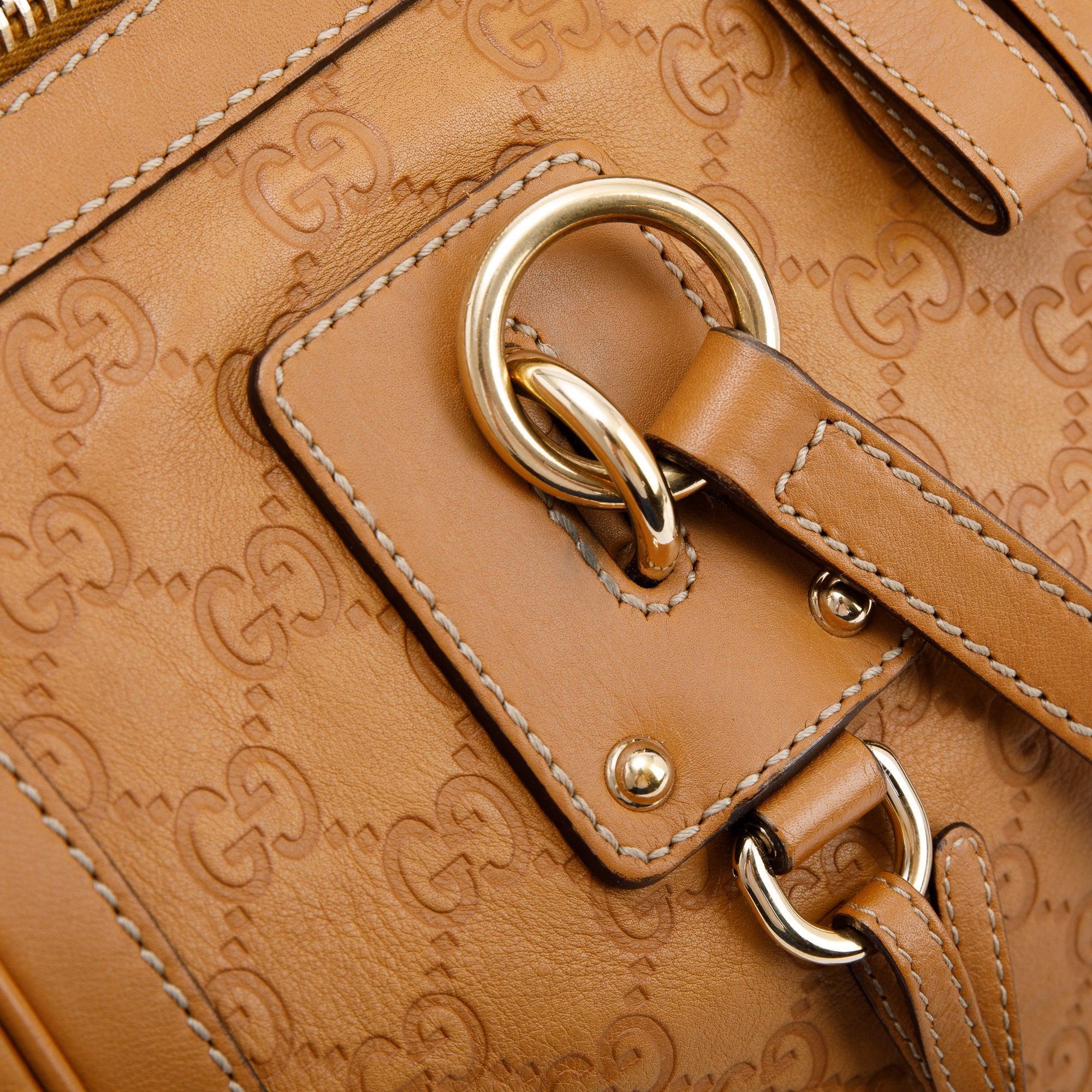 Gucci Guccissima Medium Charm Top Handle Bag w/ Strap