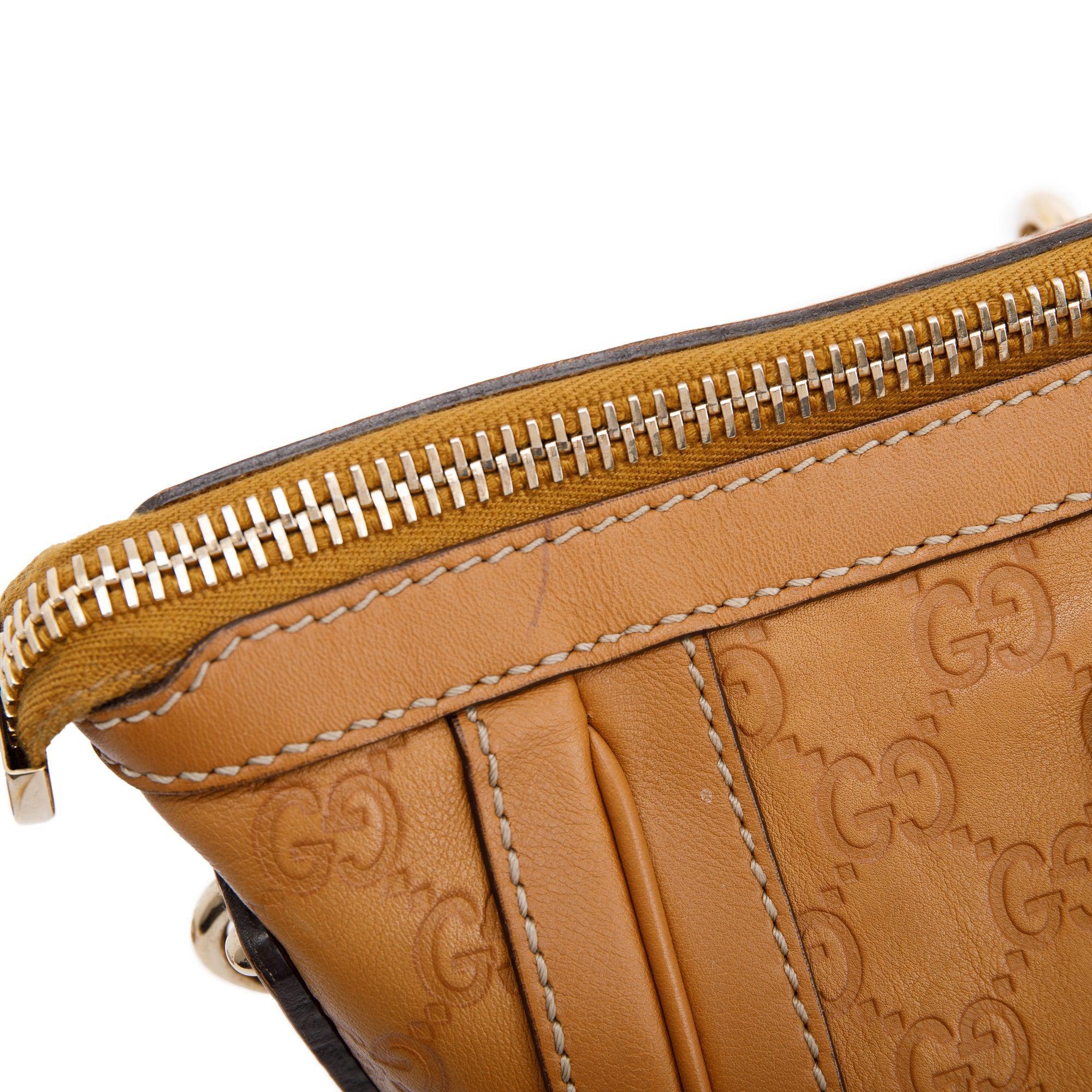 Gucci Guccissima Medium Charm Top Handle Bag w/ Strap