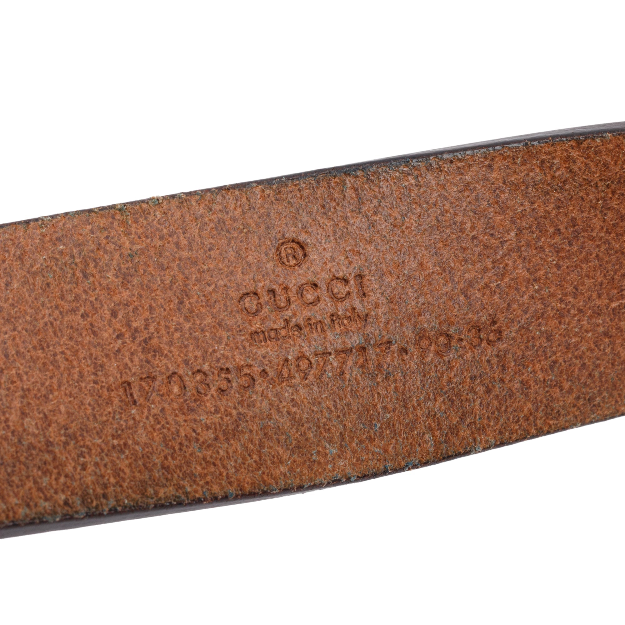 Gucci Interlocking G Buckle Brown Leather Belt, 90 36