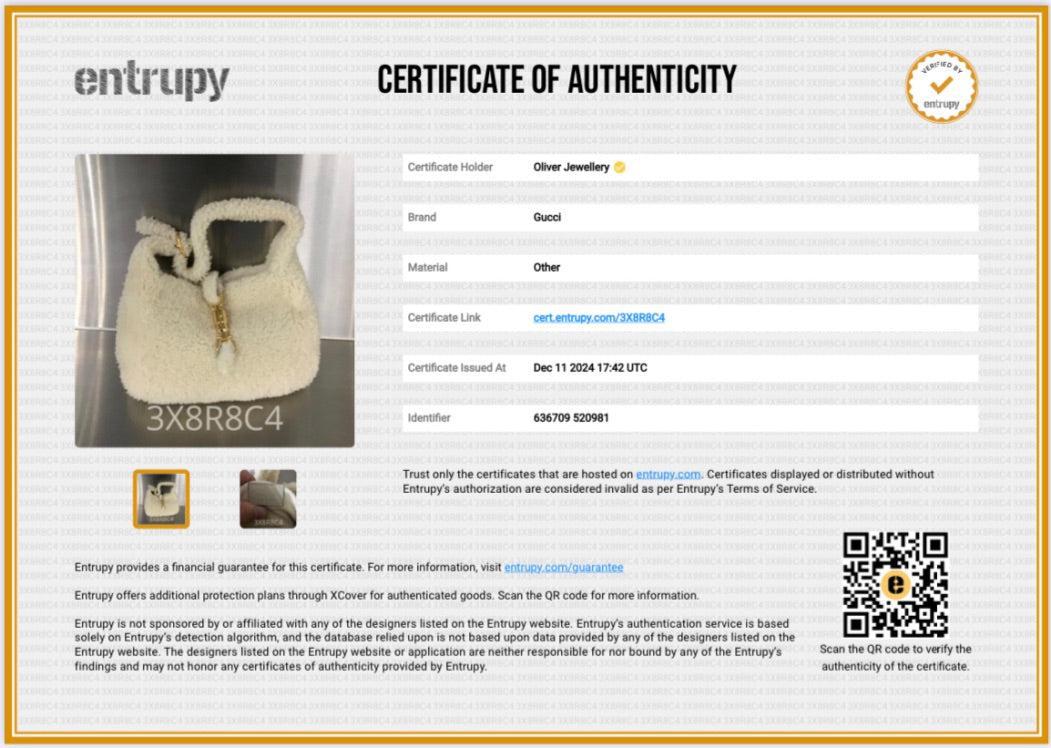 Gucci Ivory Shearling Small Jackie 1961 Shoulder Bag w/ Strap