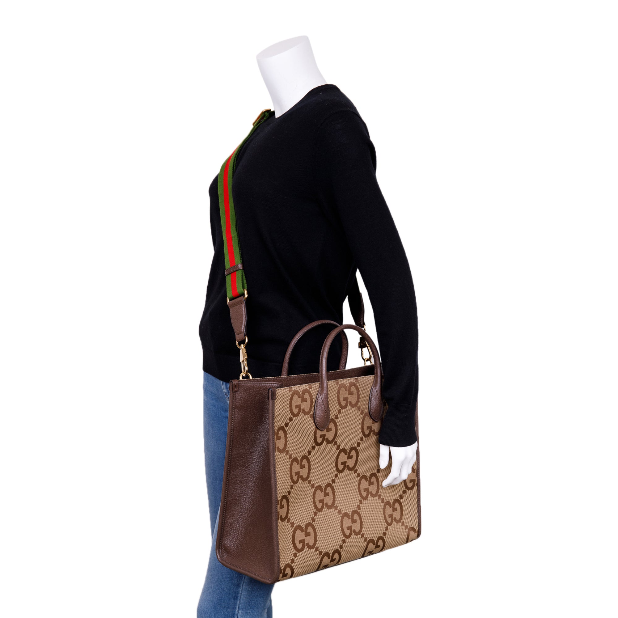 Gucci Jumbo GG Canvas Tote Bag w/ Box