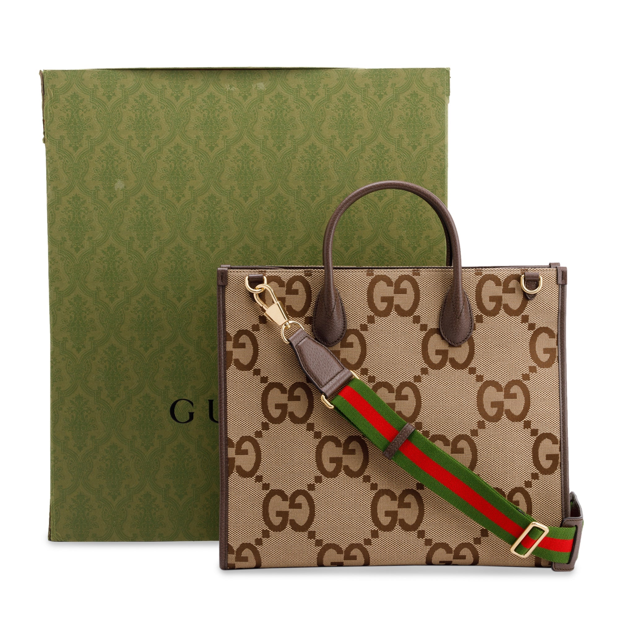 Gucci Jumbo GG Canvas Tote Bag w/ Box