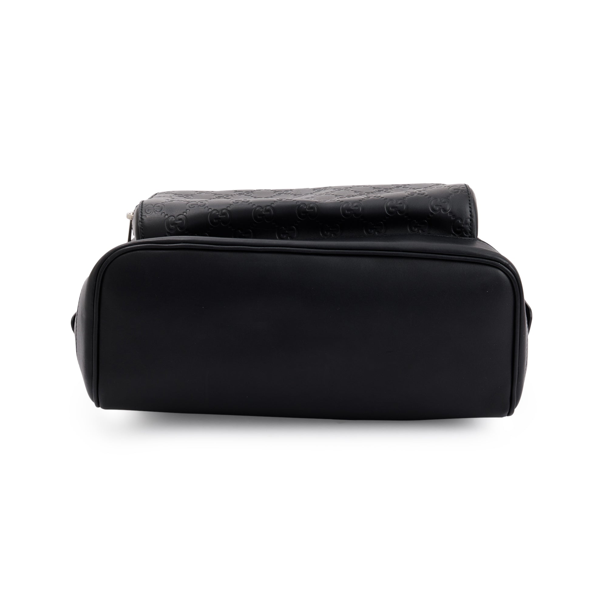 Gucci Large Black GG Signature Leather Backpack