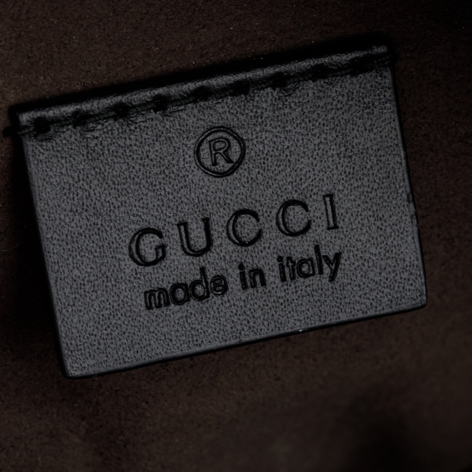 Gucci Large Black GG Signature Leather Backpack