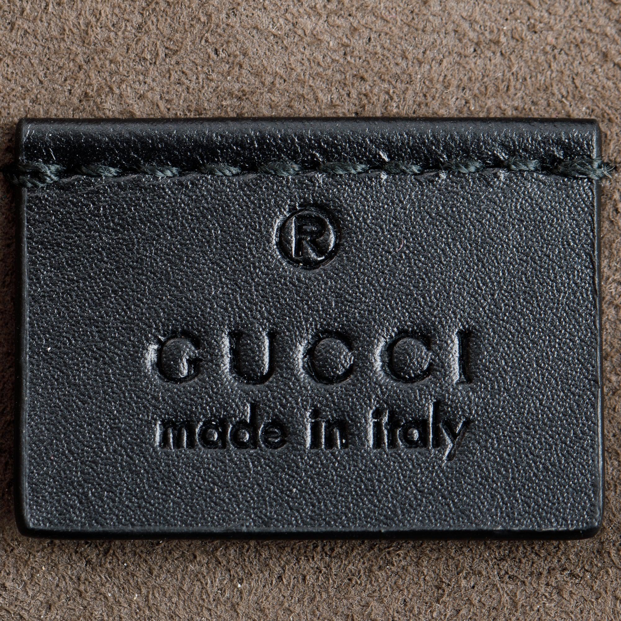 Gucci Large Black GG Signature Leather Backpack