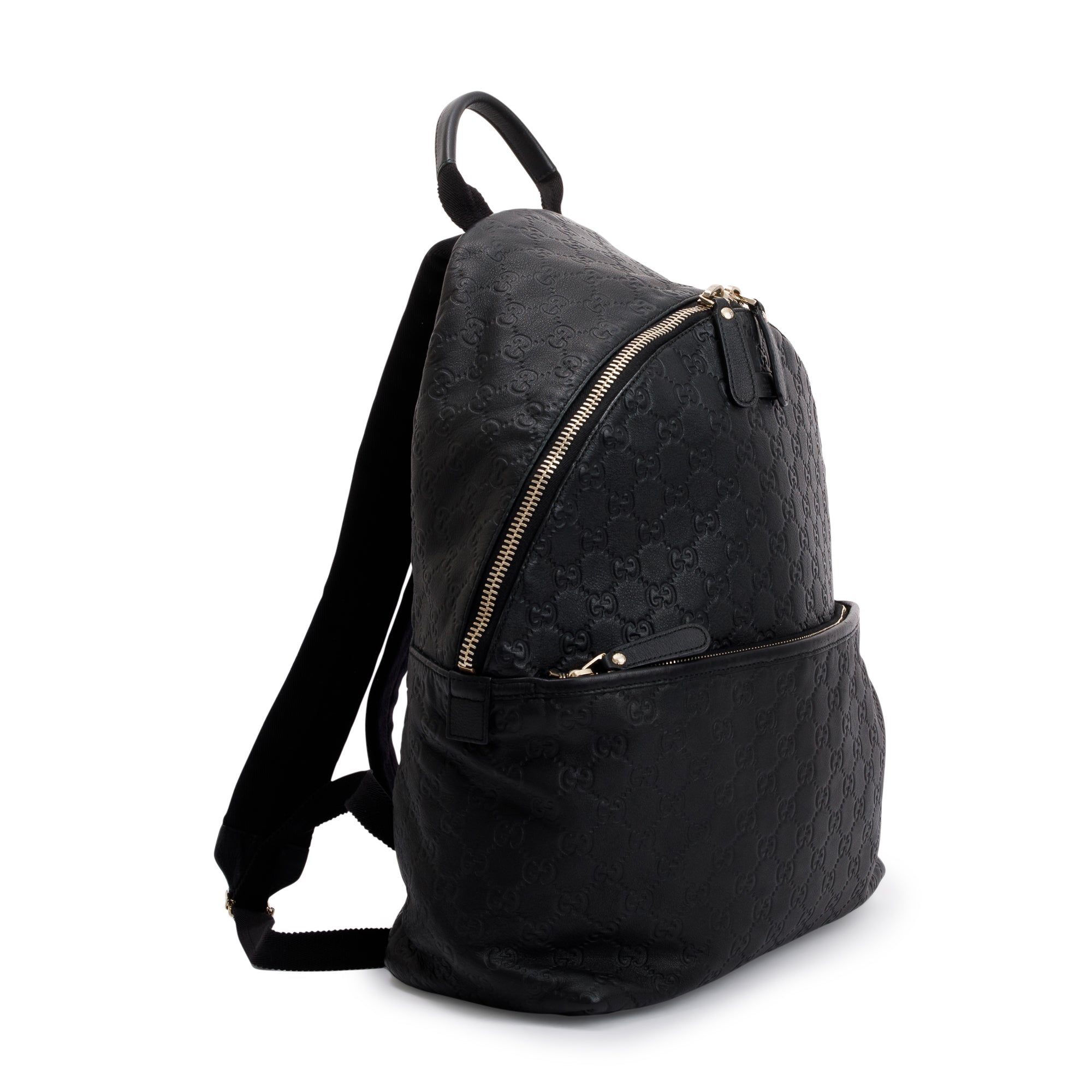Gucci Large GG BlackSignature Leather Backpack