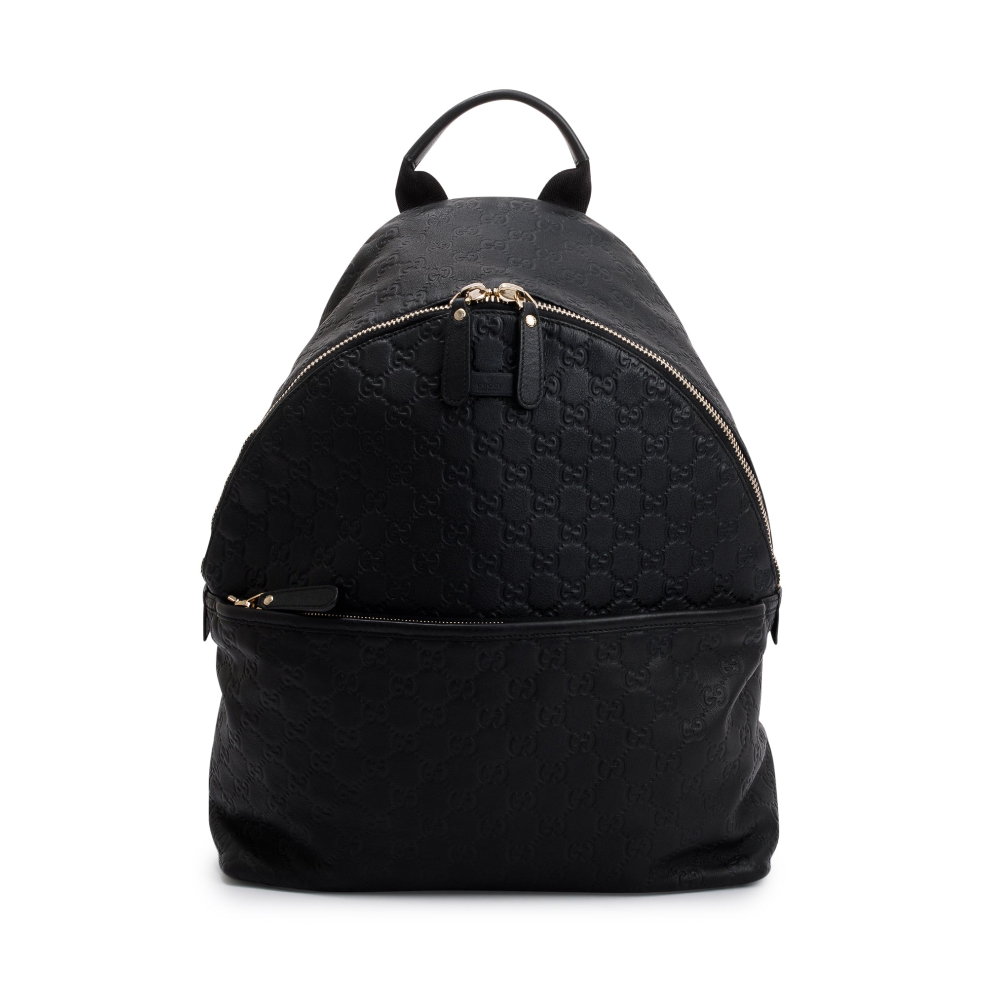 Gucci Large GG BlackSignature Leather Backpack