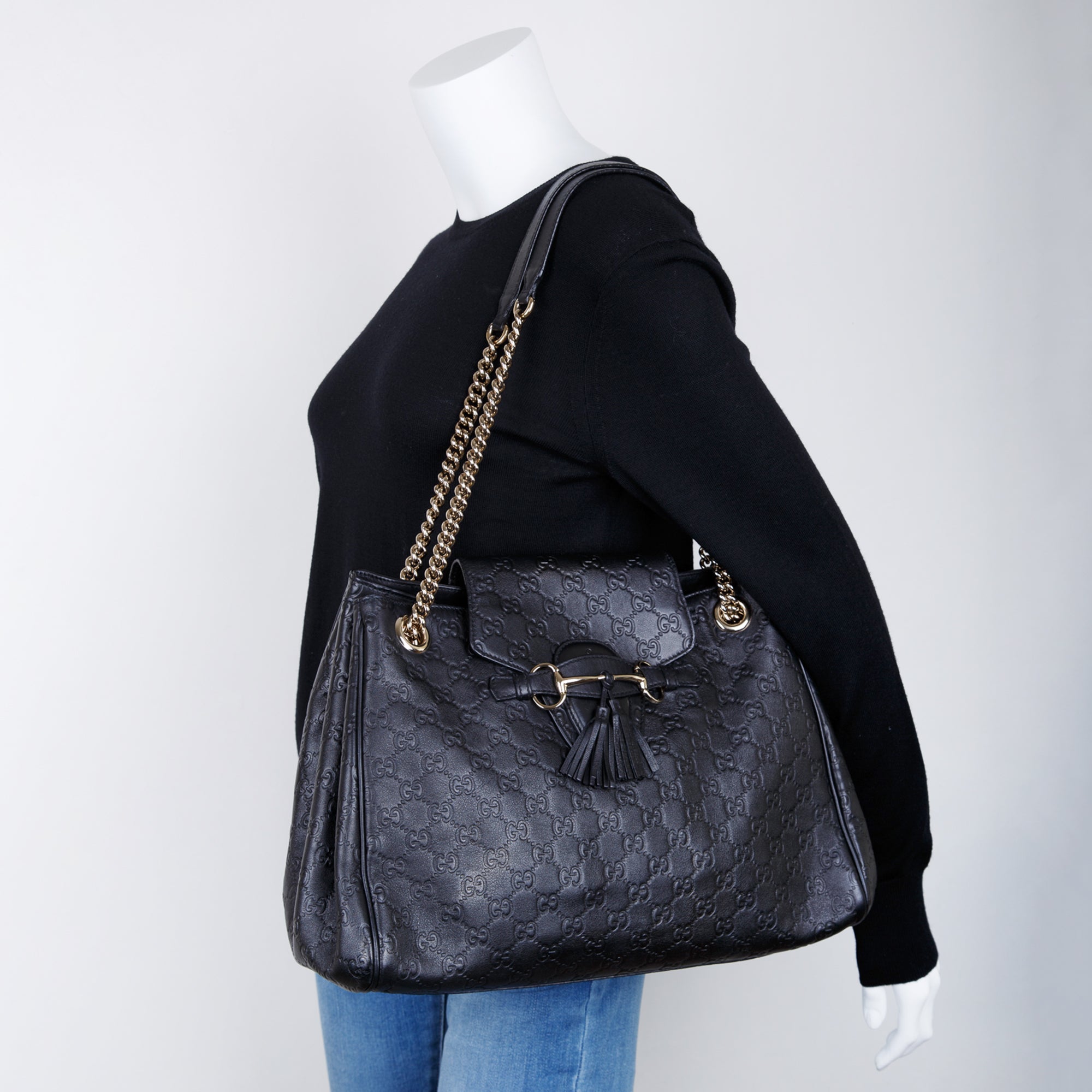 Gucci Large Guccissima Emily Chain Shoulder Bag