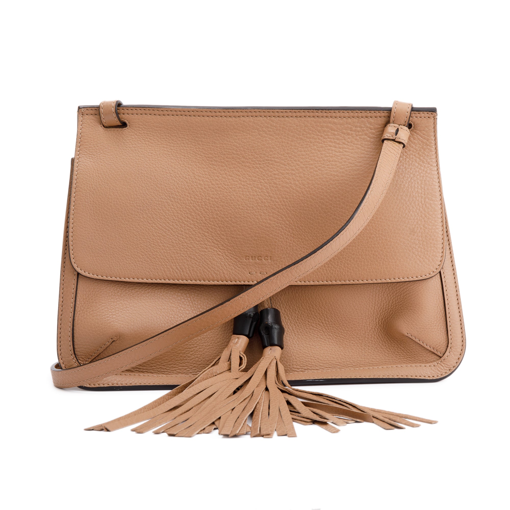 Gucci Leather Bamboo Daily Flap Bag