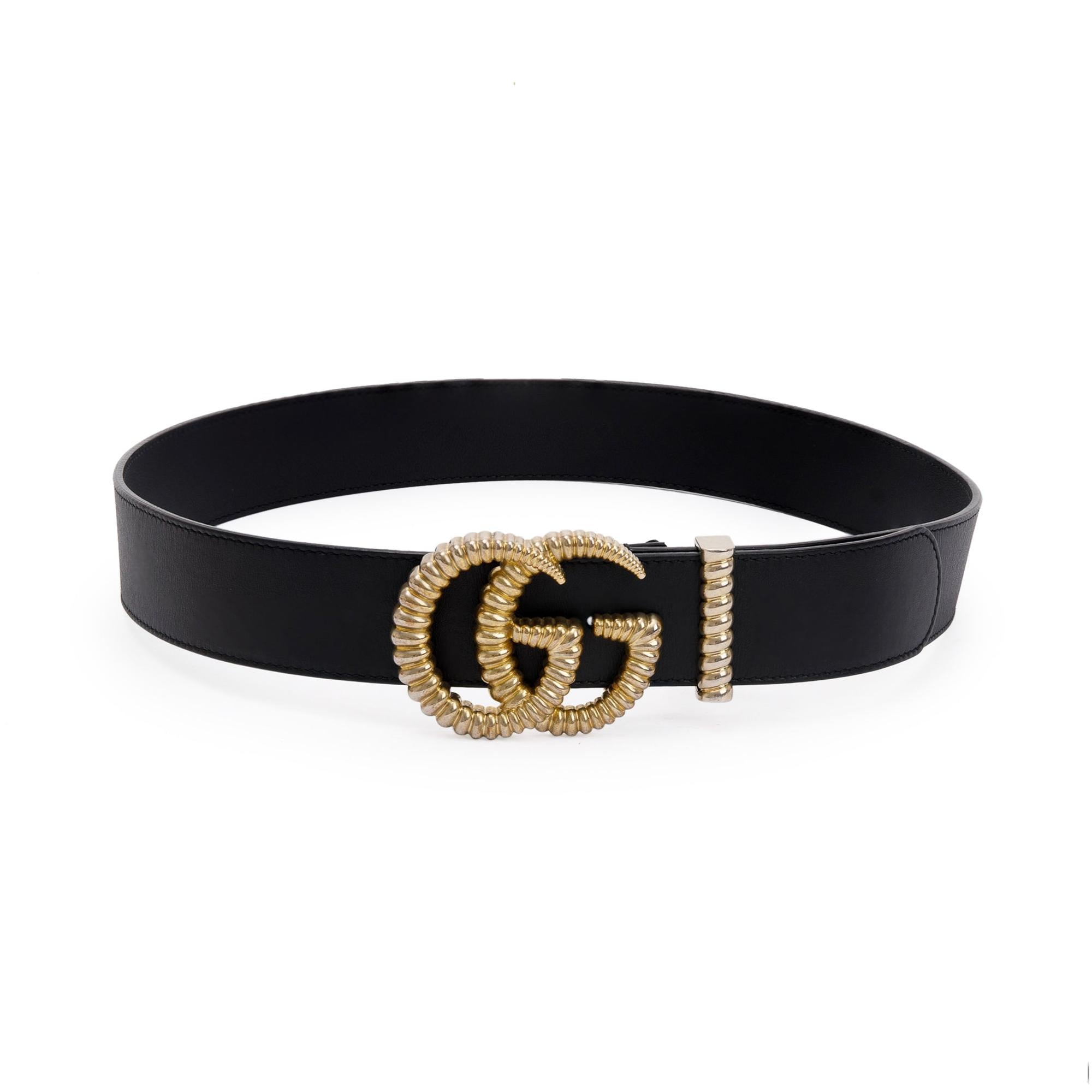 Gucci Leather Belt with Torchon Double G Buckle