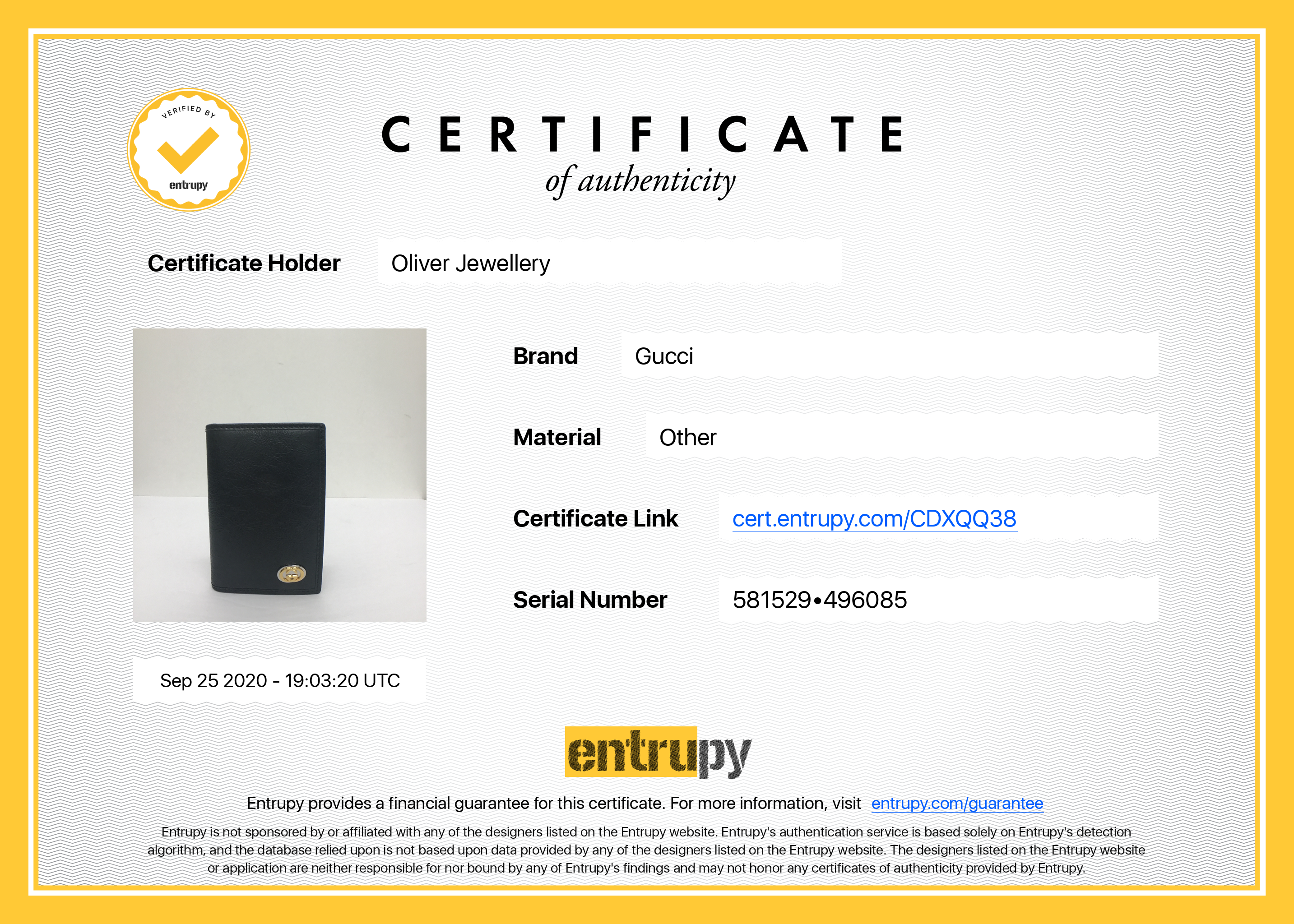 Gucci Leather Card Case w/ Box