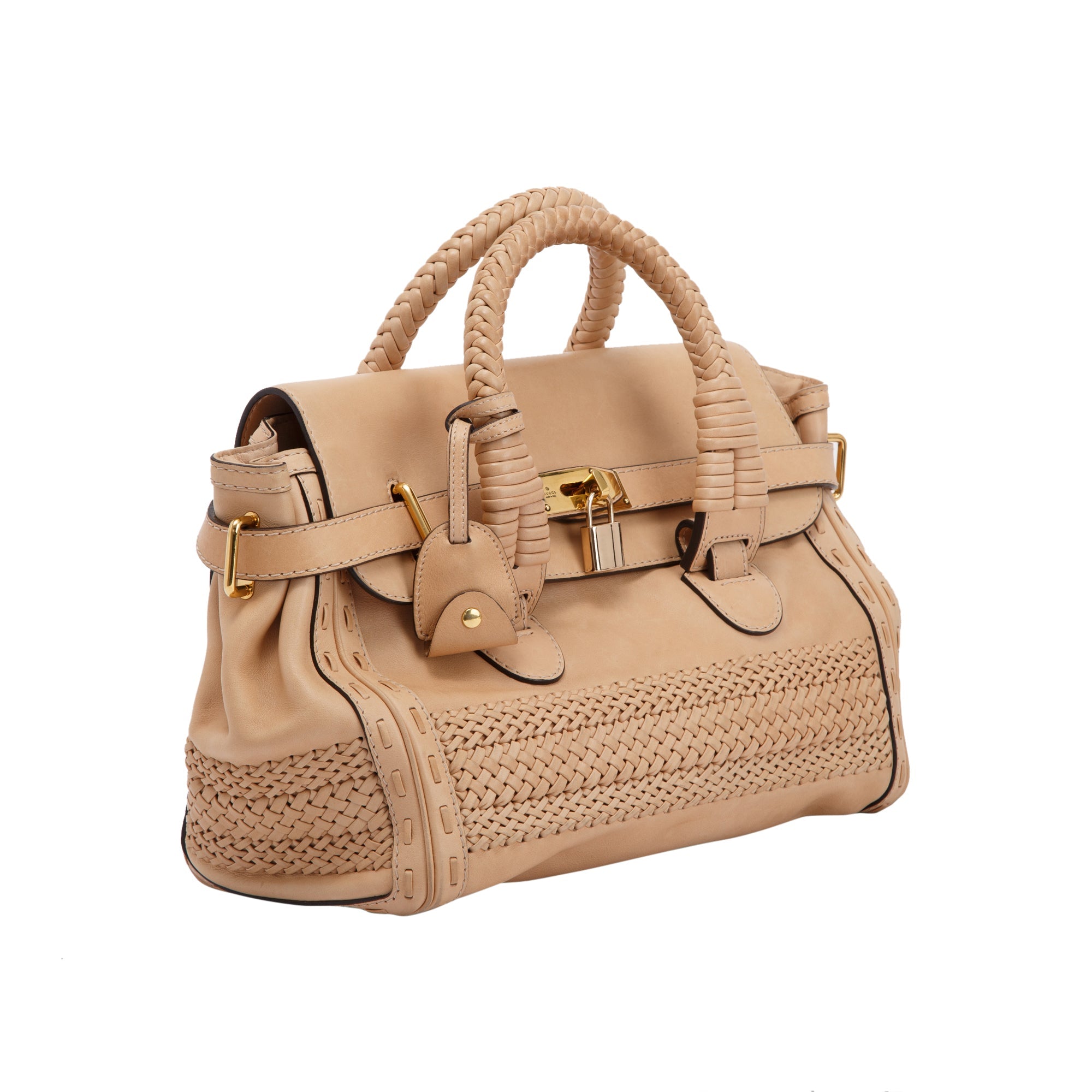 Gucci Leather Handmade Top Handle Bag