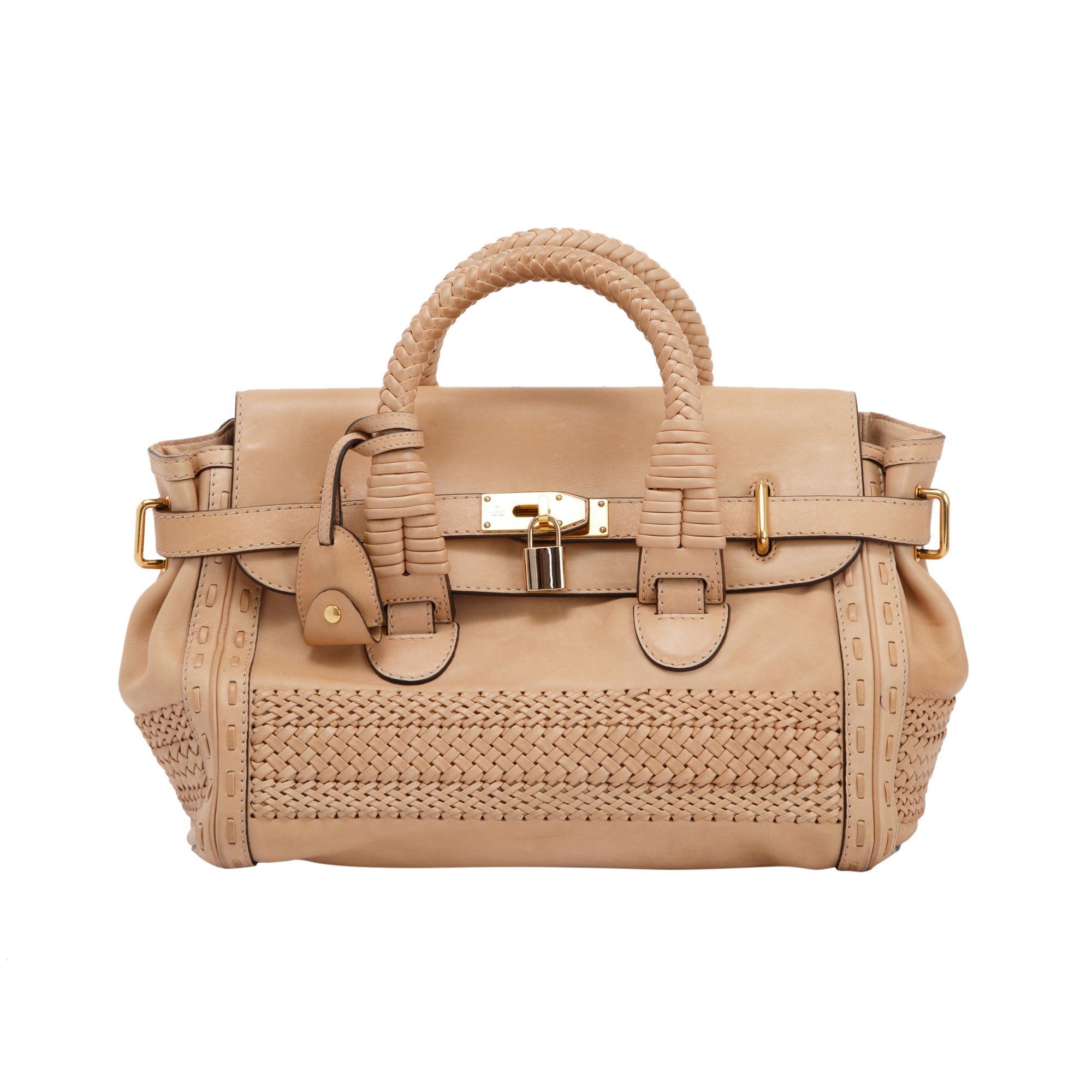 Gucci Leather Handmade Top Handle Bag