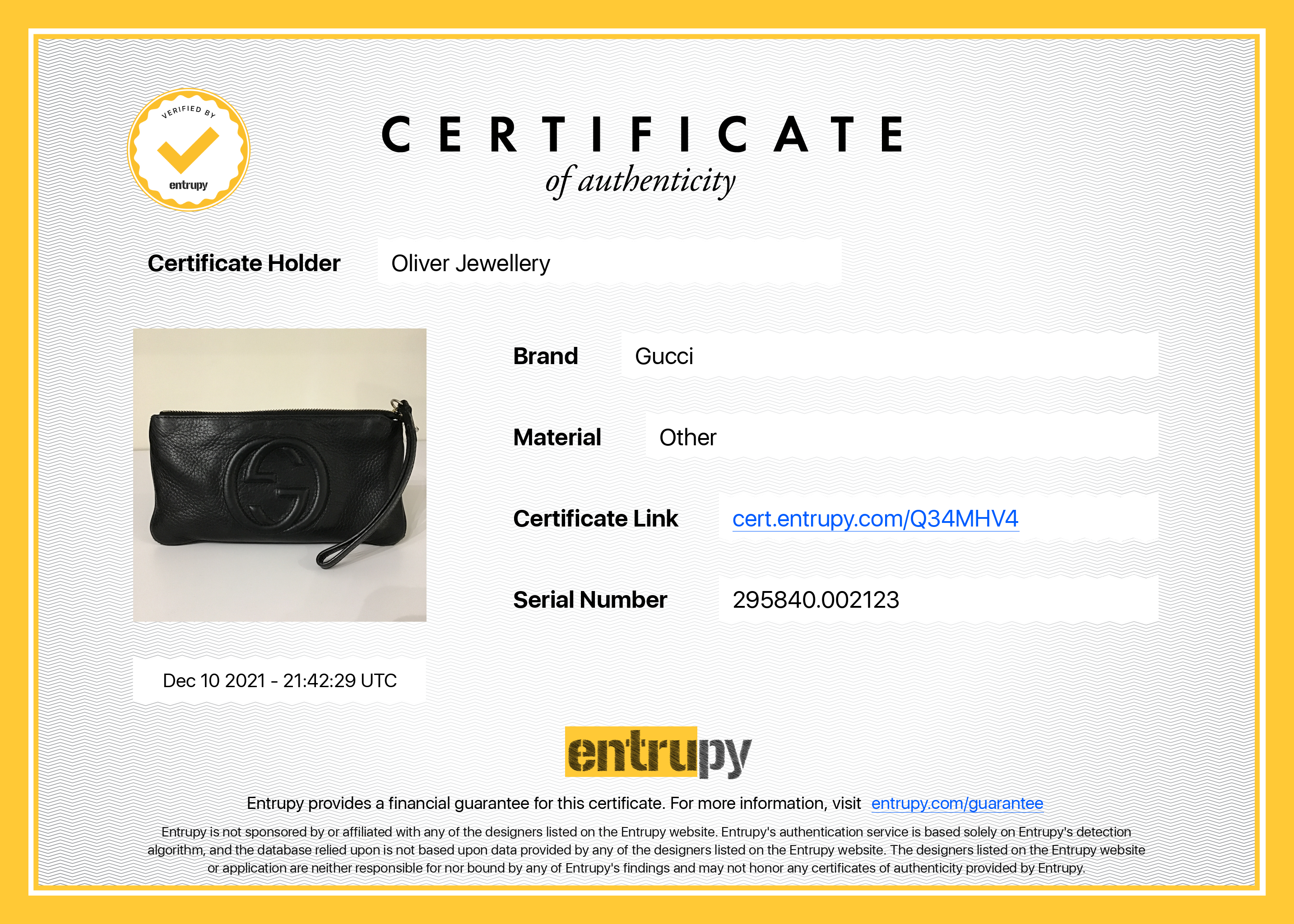 Gucci Leather Soho Wristlet