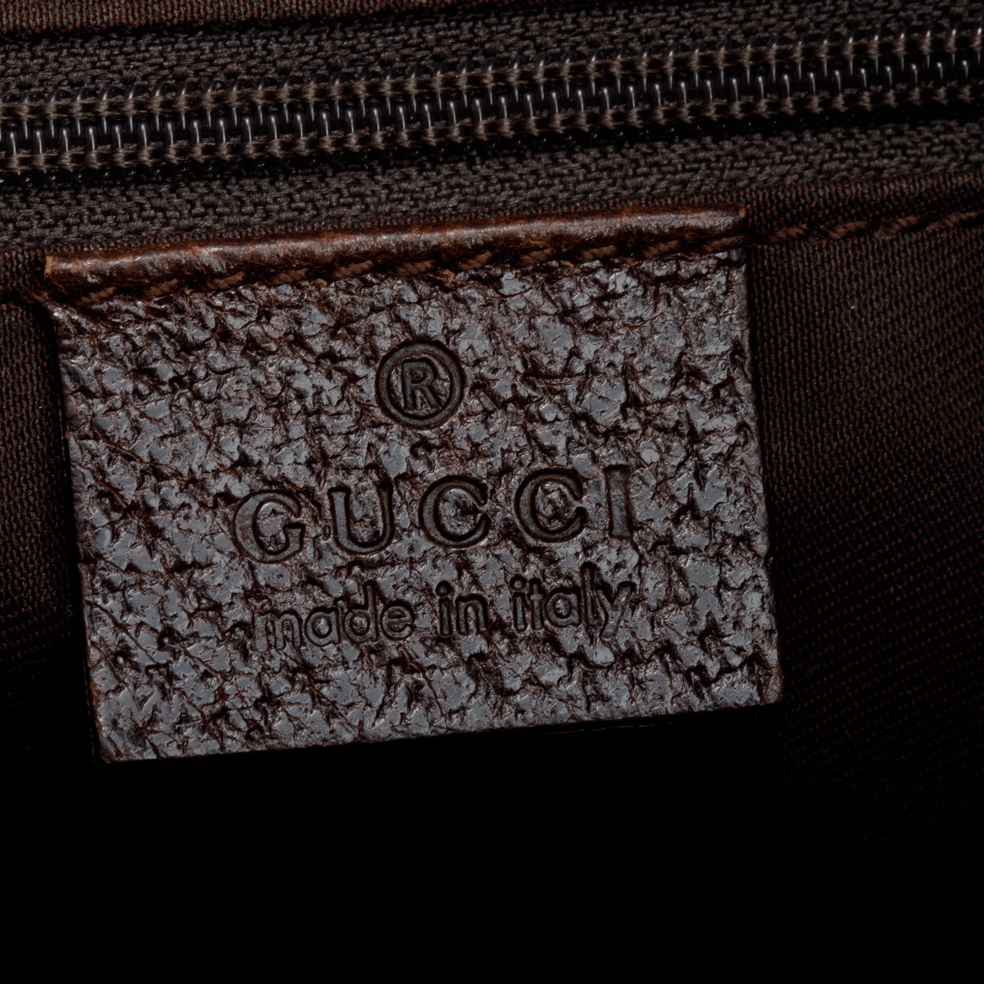 Gucci Leather Trim GG Canvas Hobo Bag