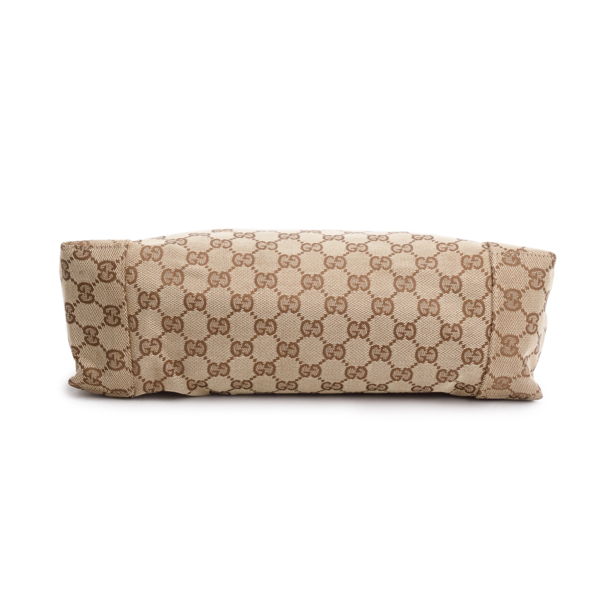 Gucci Leather Trim GG Canvas Pop Hobo Bag