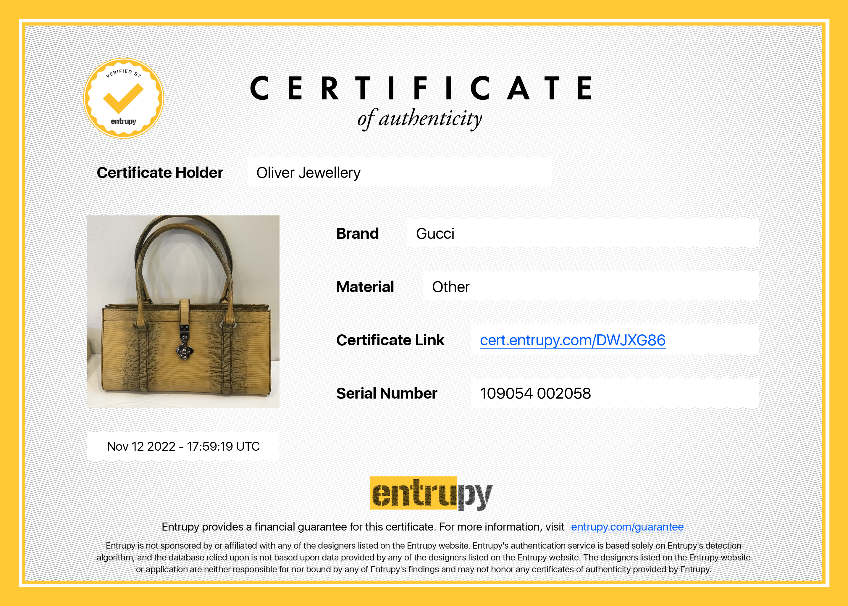 Gucci Lizard Shoulder Bag