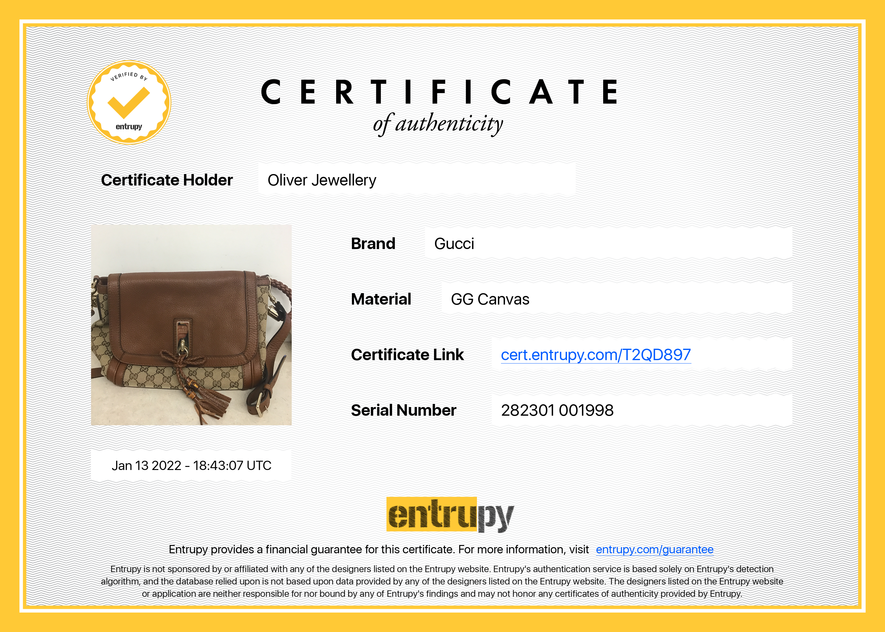 Gucci Medium GG Canvas Bella Shoulder Bag