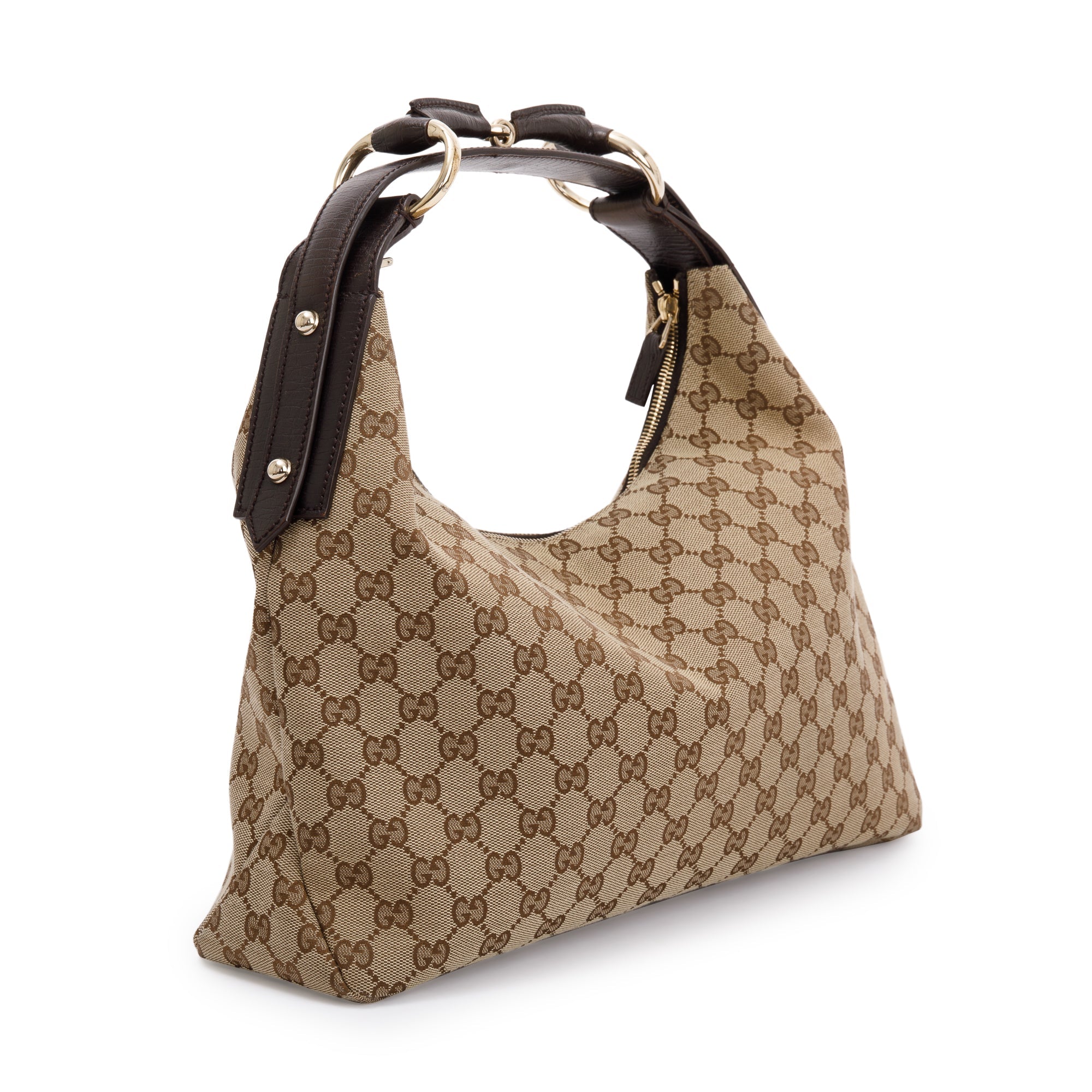 Gucci Medium GG Canvas Horsebit Hobo