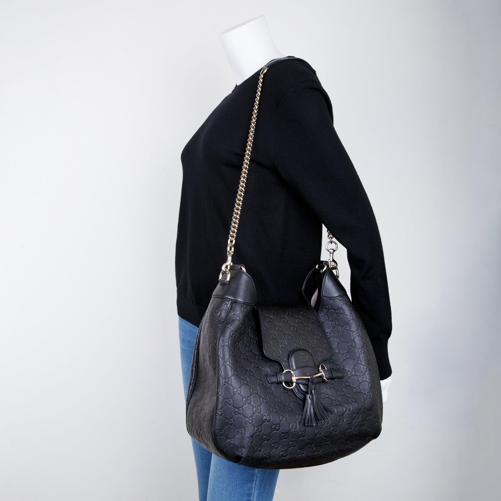 Gucci Medium Signature Leather Emily Hobo