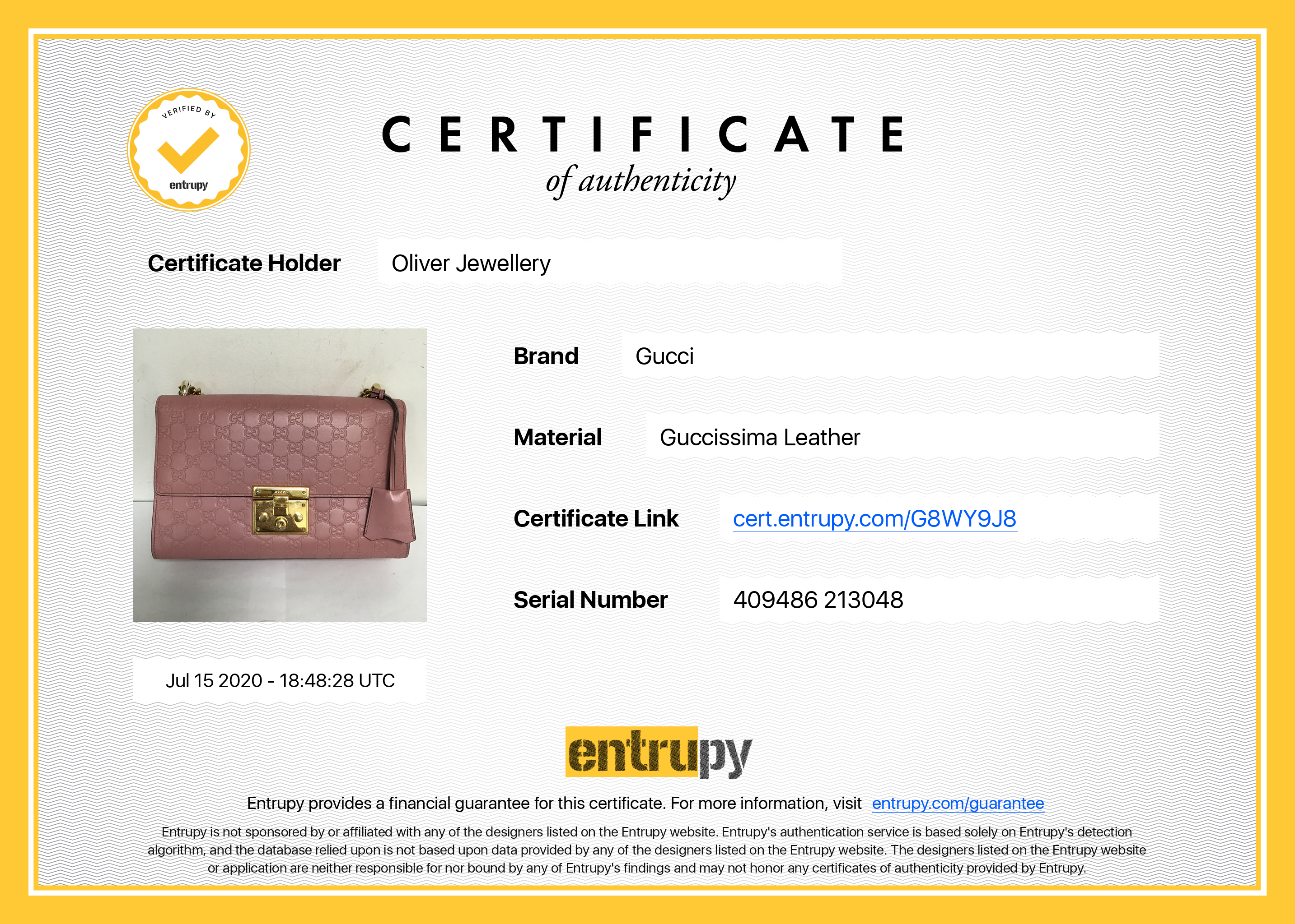 Gucci Medium Signature Padlock Shoulder Bag