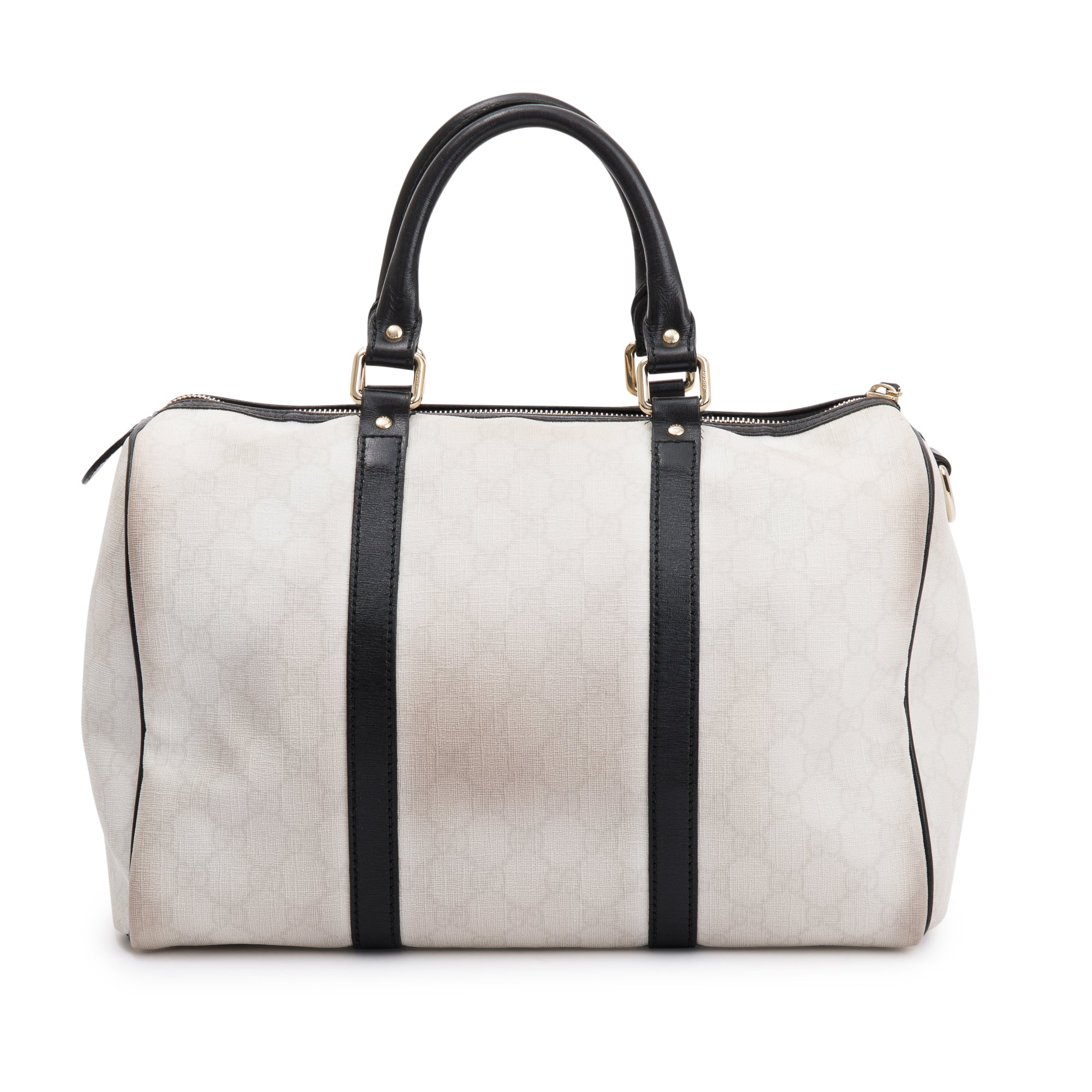 Gucci Medium White GG Supreme Joy Boston Bag