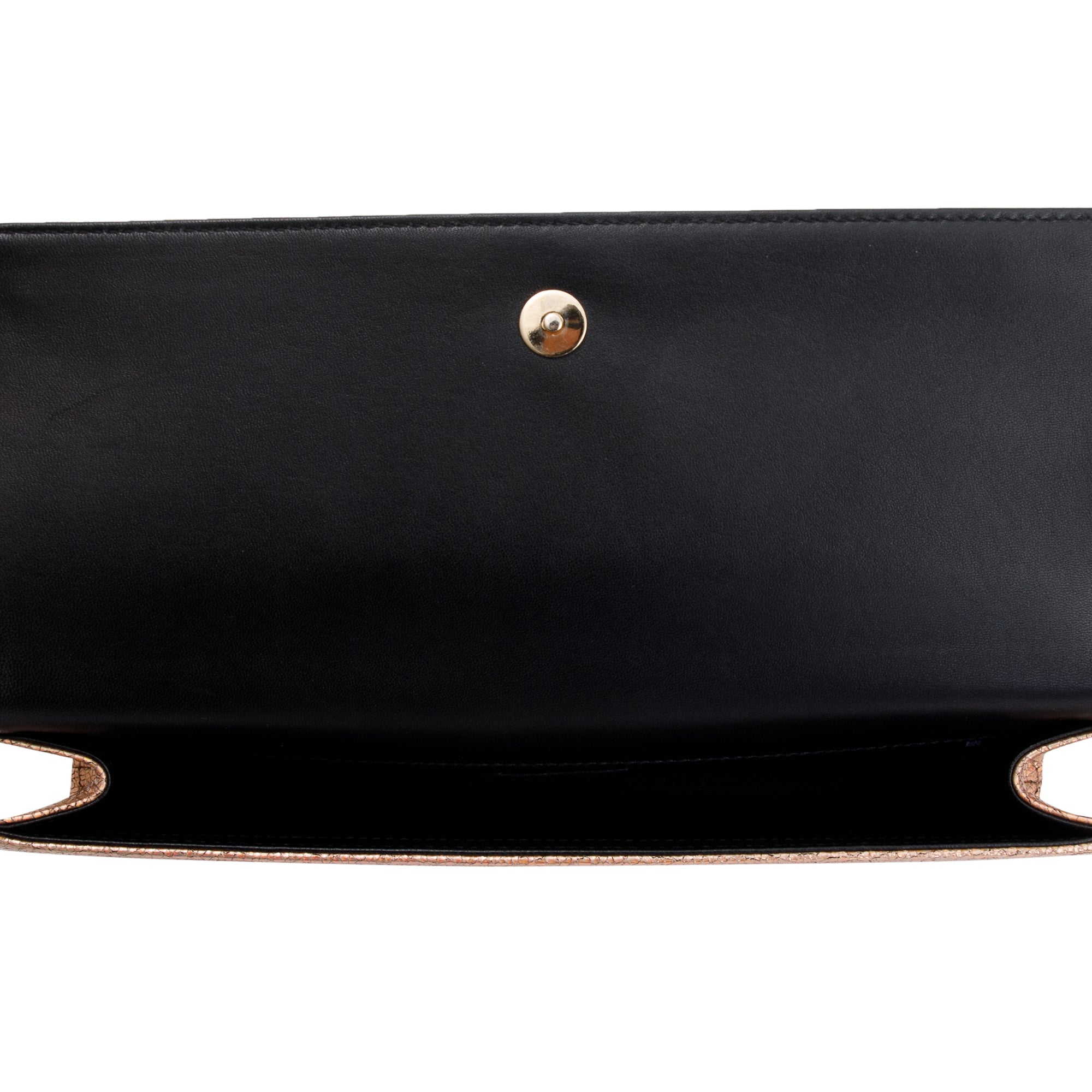 Gucci Metallic Crackled Calfskin Leather Interlocking G Broadway Clutch