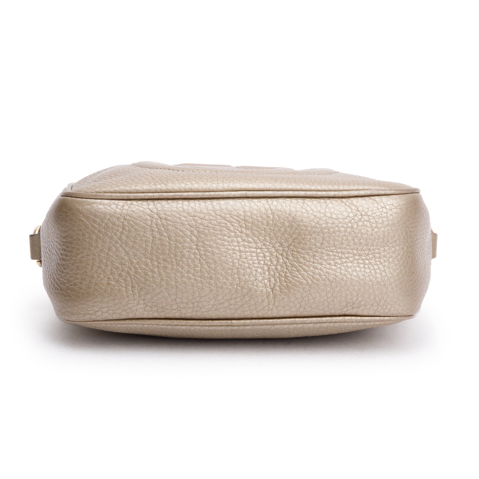 Gucci Metallic Gold Pebbled Calfskin Leather Small Soho Disco Bag