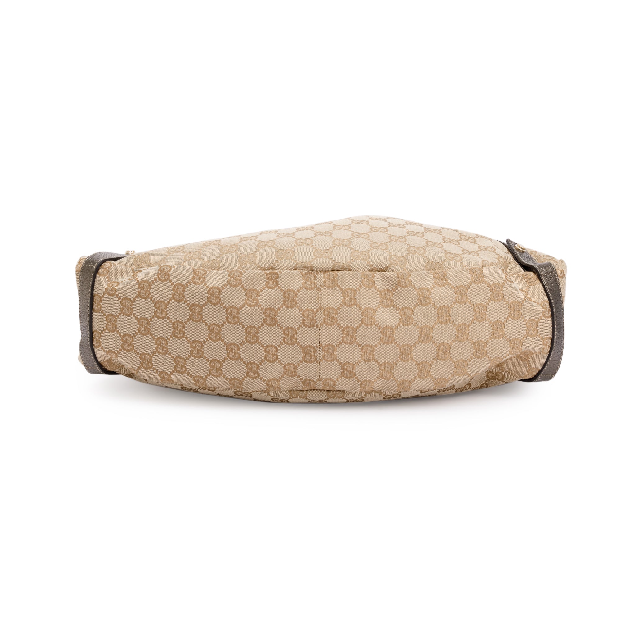 Gucci Metallic Leather Trim Medium GG Canvas Abbey Shoulder Bag