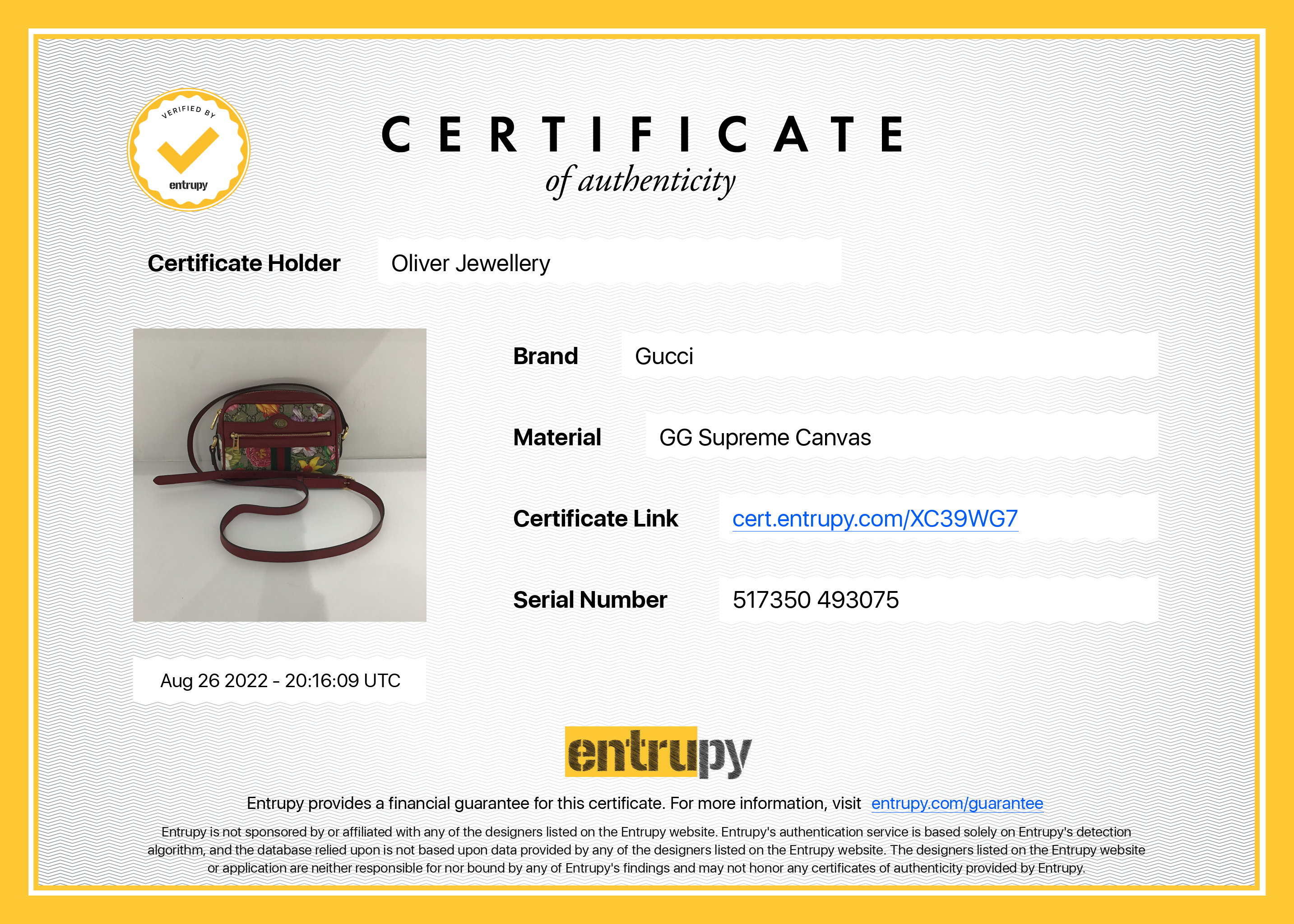 Gucci Mini GG Supreme Flora Ophidia Crossbody Bag