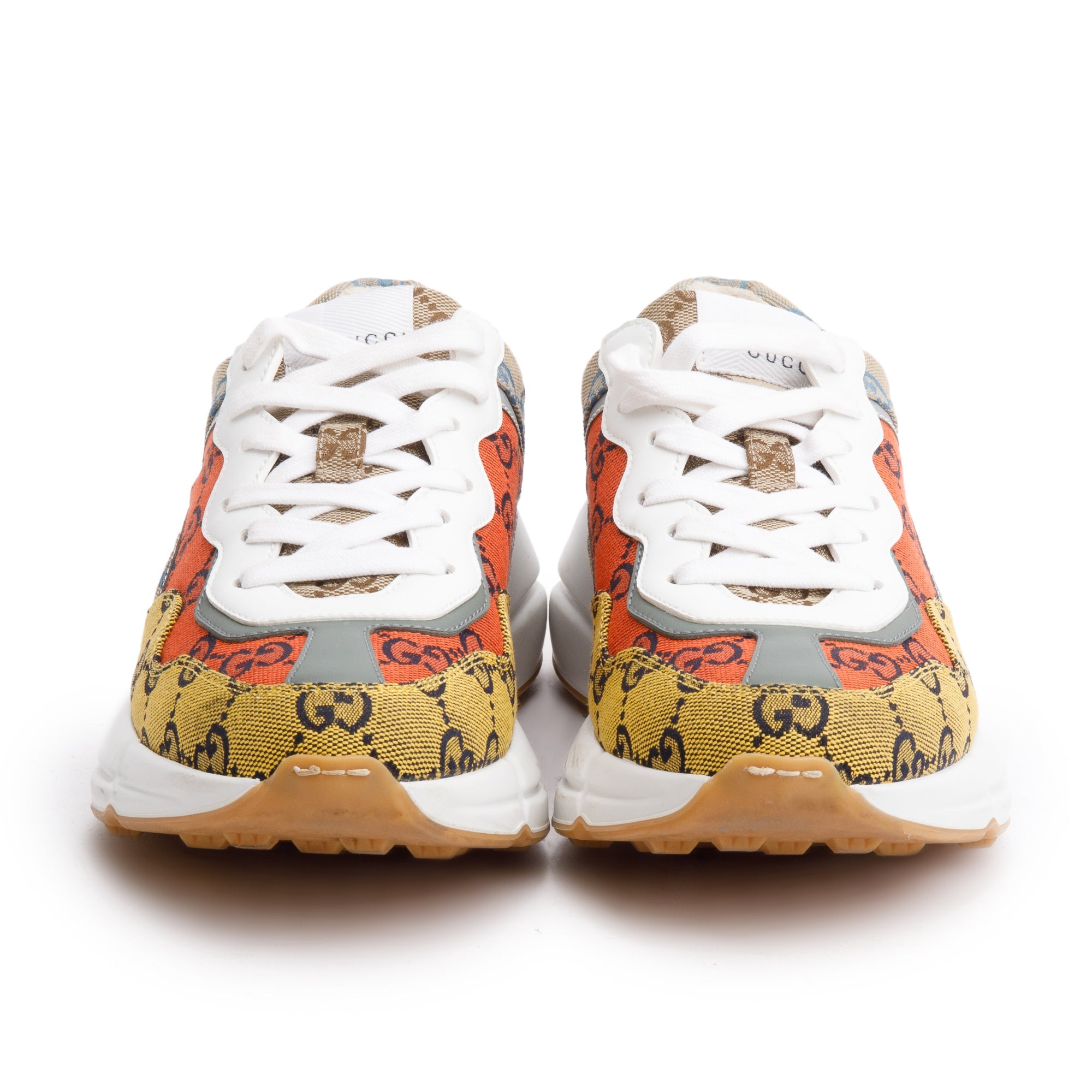 Gucci Multicolor GG Canvas Women's Rhyton Sneakers, Size 37 w/ Box