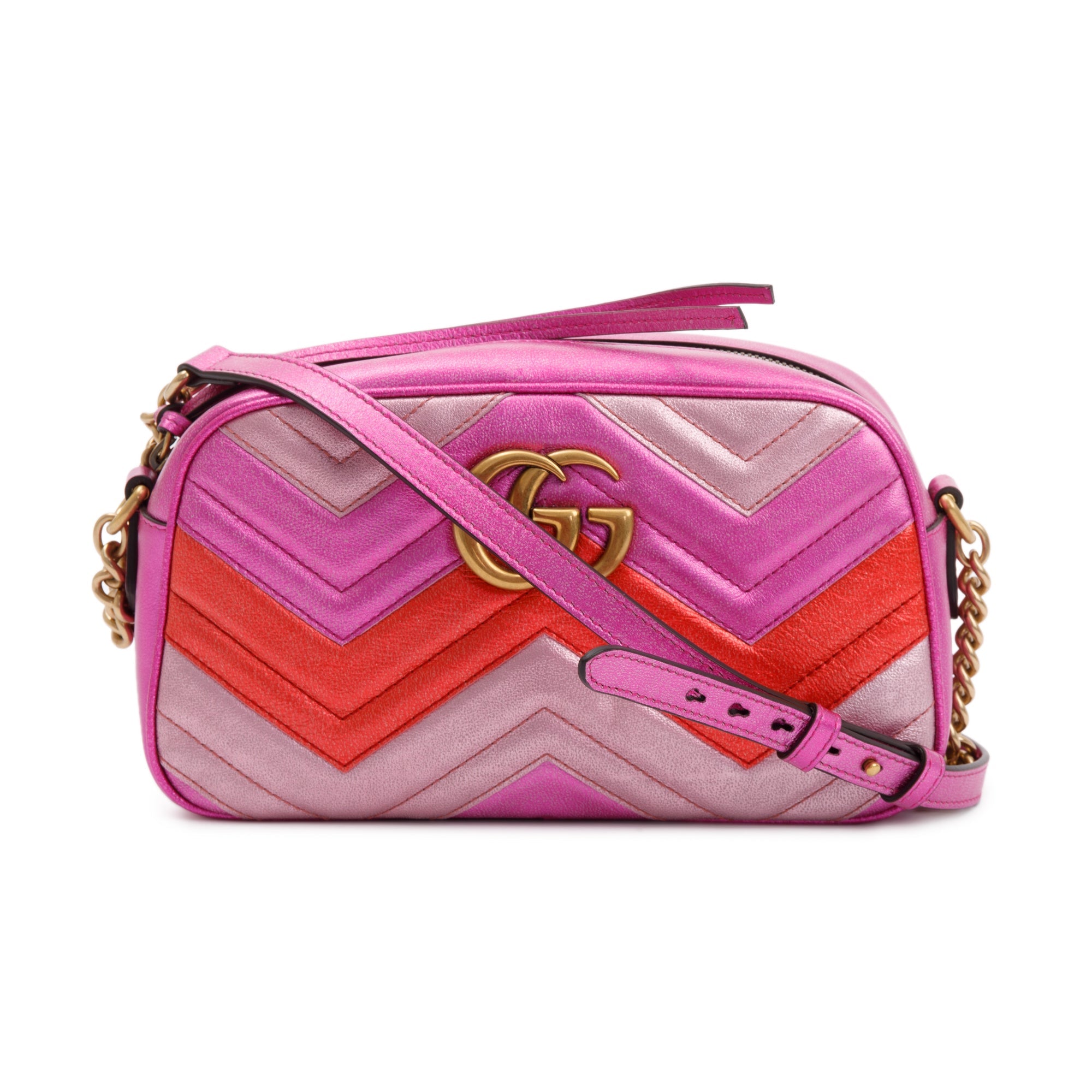 Gucci Multicolore Metallic GG Marmont Matelasse Small Shoulder Bag