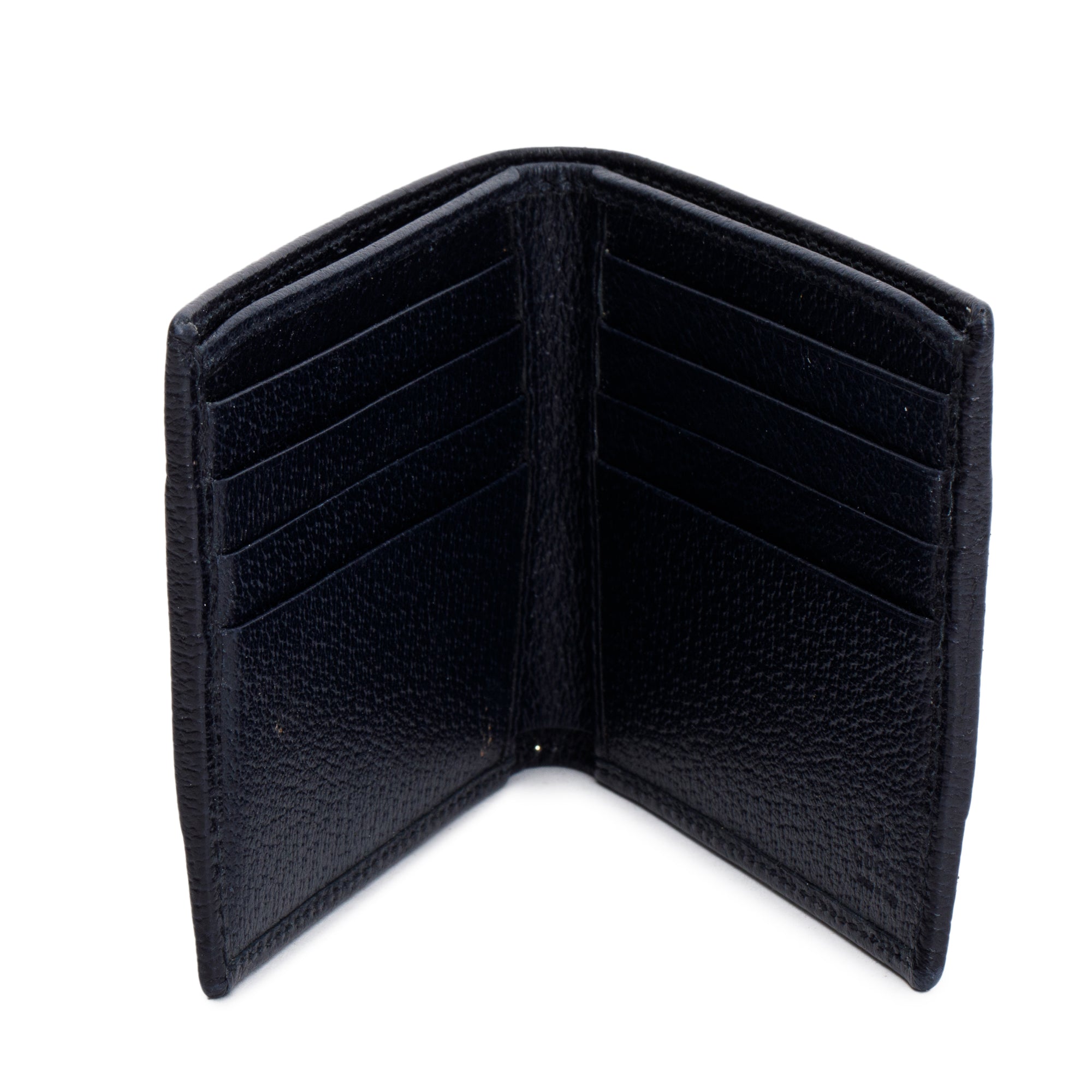 Gucci Navy GG Supreme Web Ophidia Bifold Wallet w/ Box