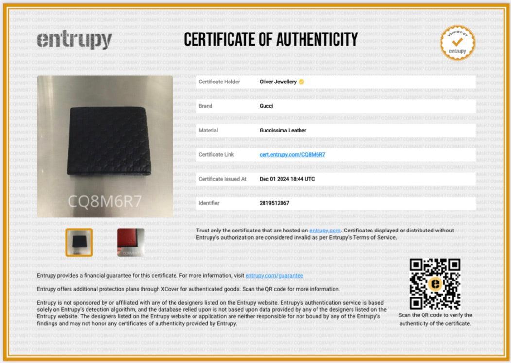 Gucci Navy Microguccissima Leather Bifold Wallet w/ Box