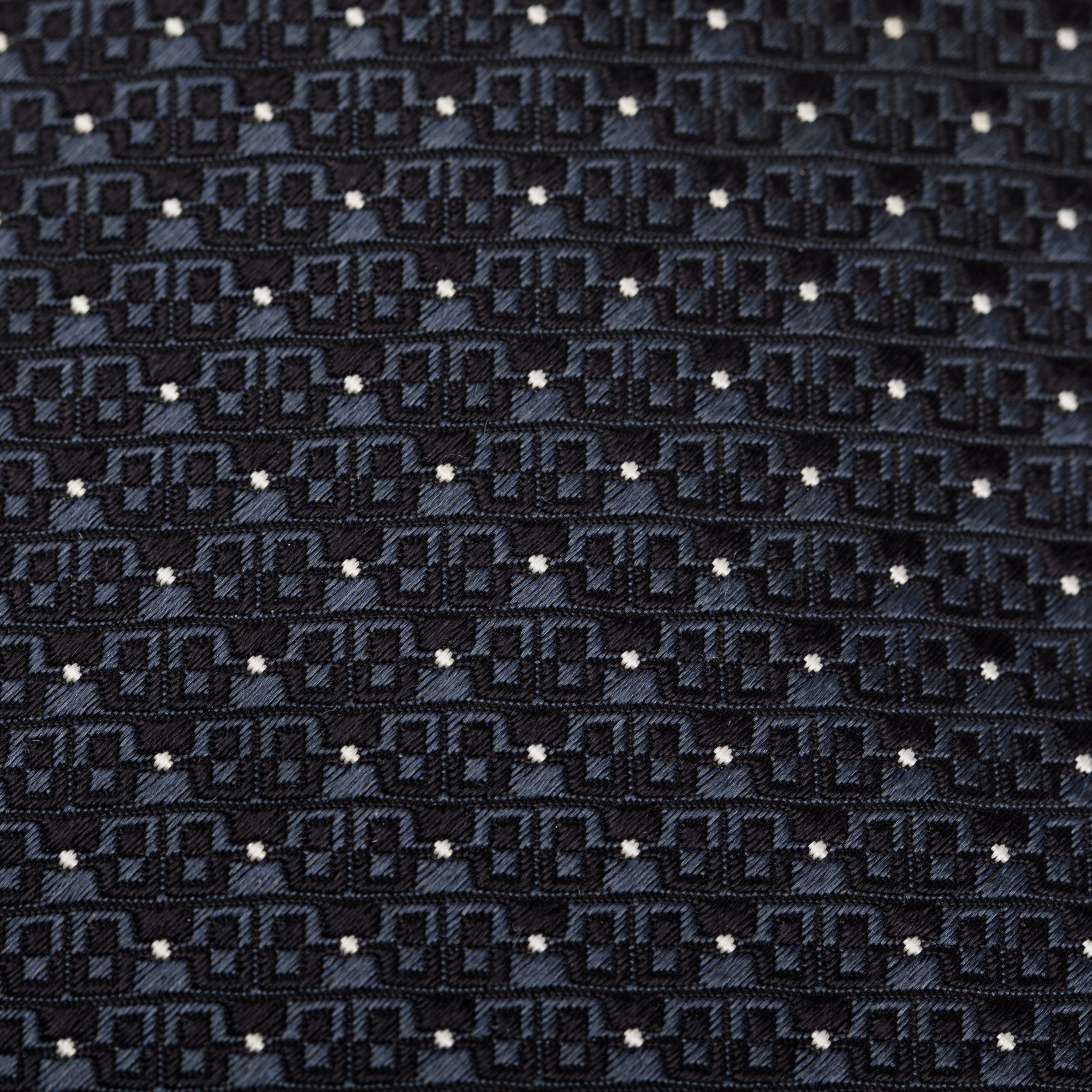 Gucci Navy Printed Pattern Silk Tie w/ Box