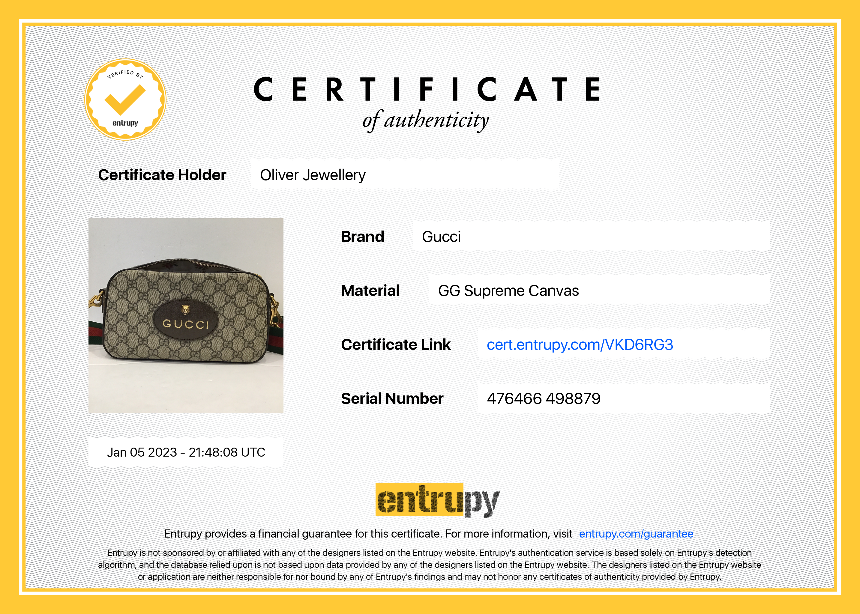 Gucci Neo Vintage GG Supreme Messenger Bag w/ Box