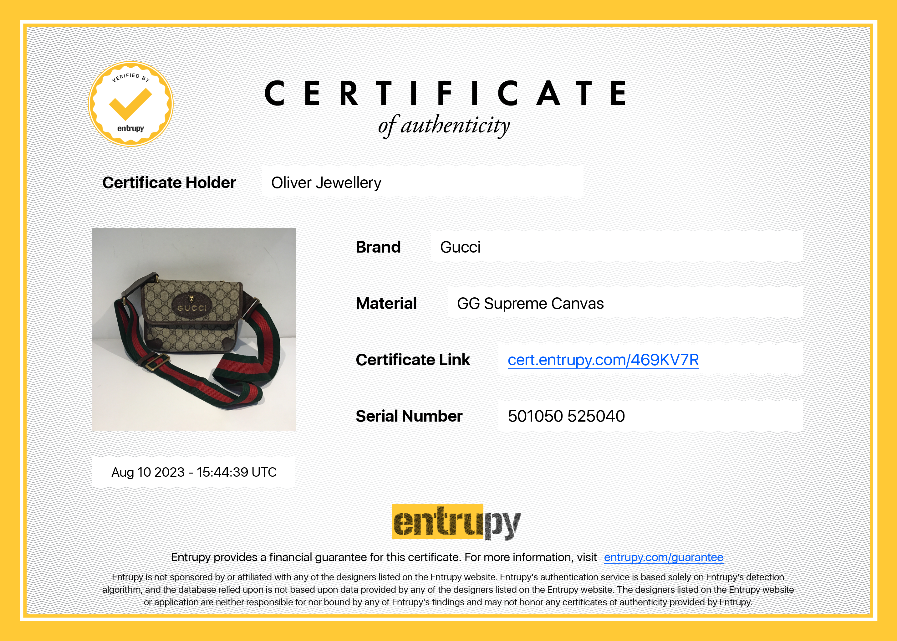 Gucci Neo Vintage GG Supreme Small Messenger Bag