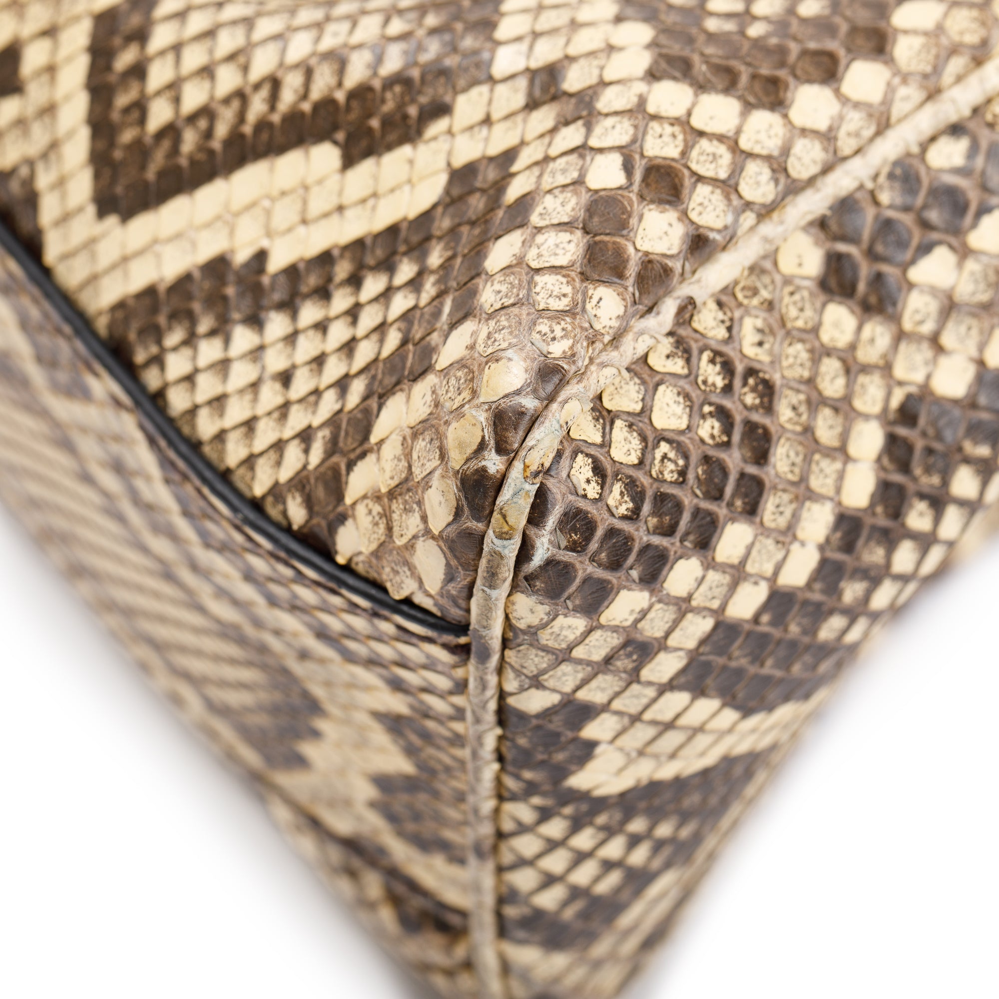 Gucci Neutrals Python Medium RE(Belle) Shoulder Bag w/ Strap