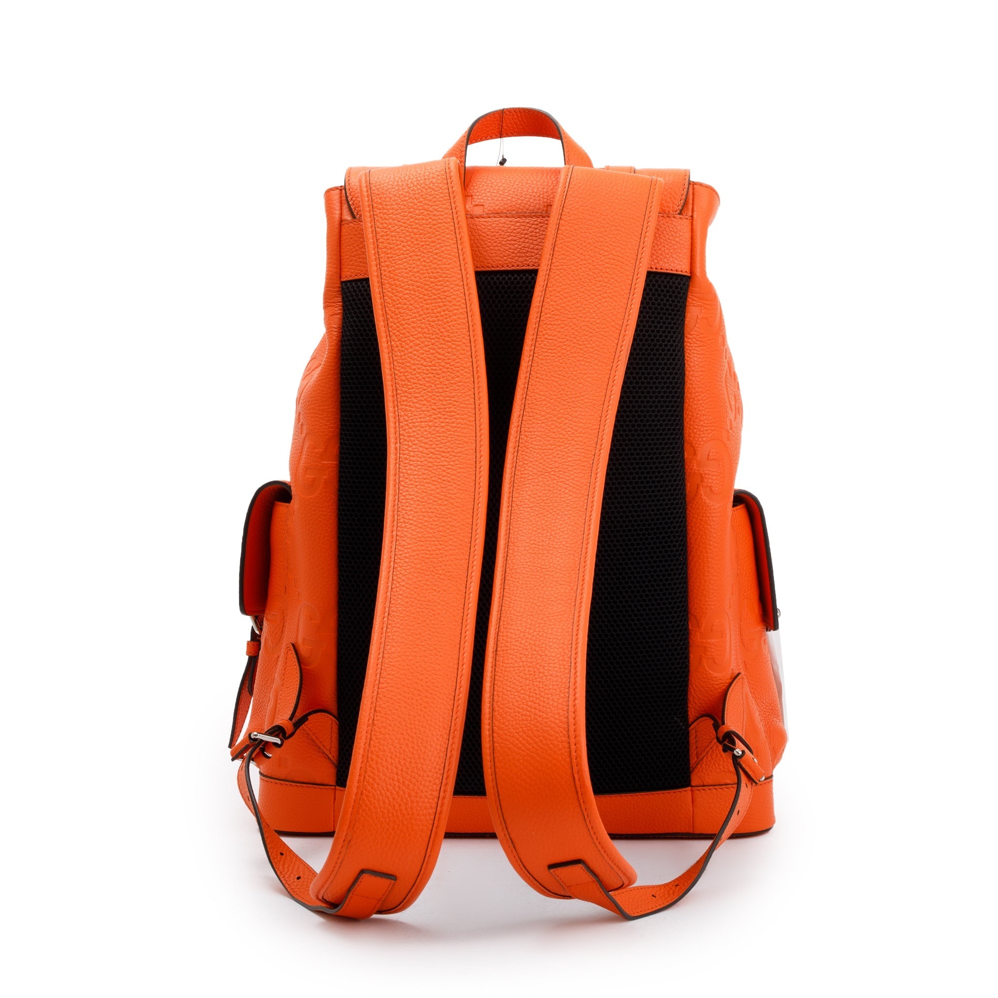 Gucci Orange Jumbo GG Leather Backpack
