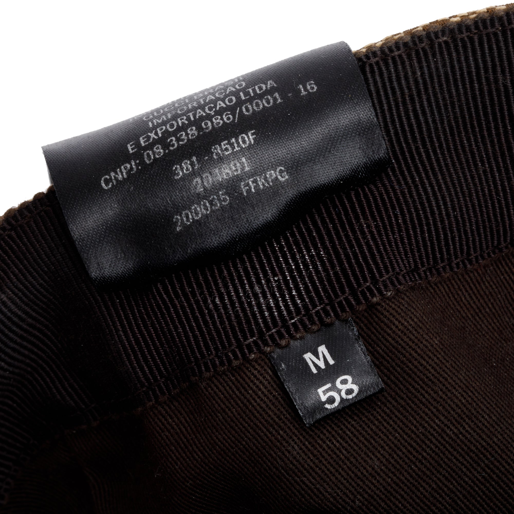 Gucci Original GG Canvas Baseball Hat with Web, Size M 58