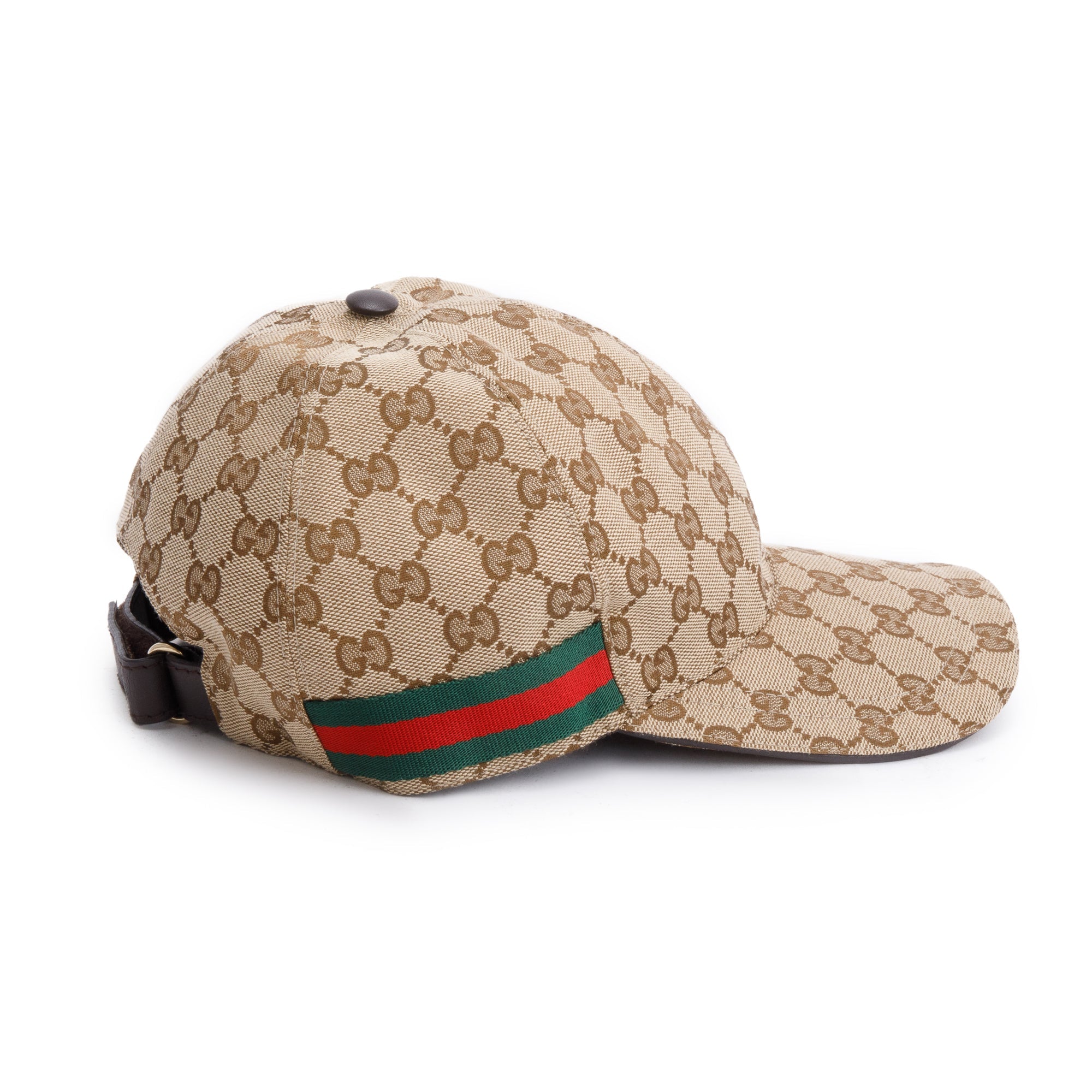 Gucci Original GG Canvas Baseball Hat with Web, Size S 57 w/ Box