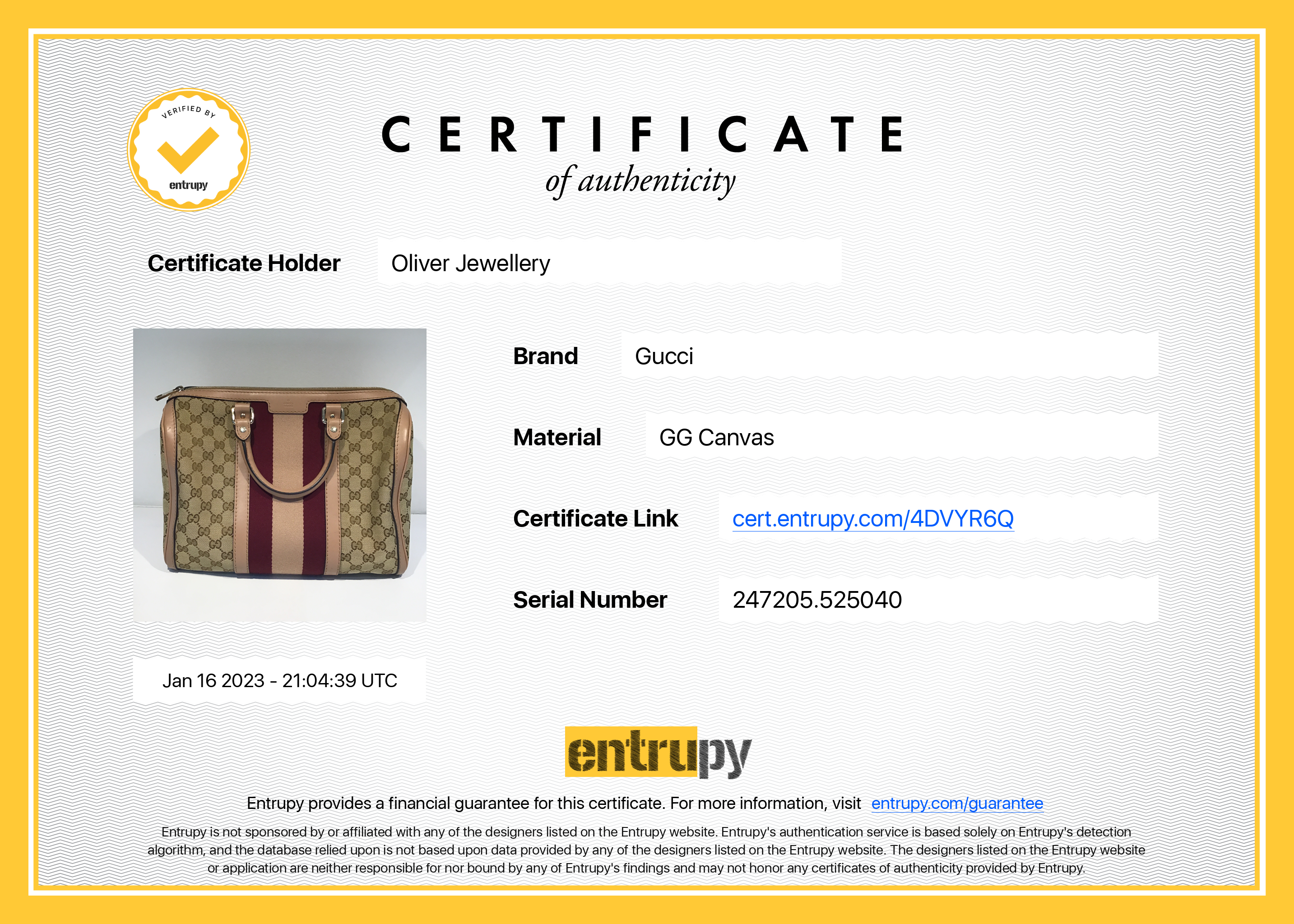 Gucci Original GG Canvas Web Boston Bag w/ strap